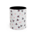 Bee Pattern Accent Coffee Mug — Cute Floral Honeybee Design, 11/15 oz
