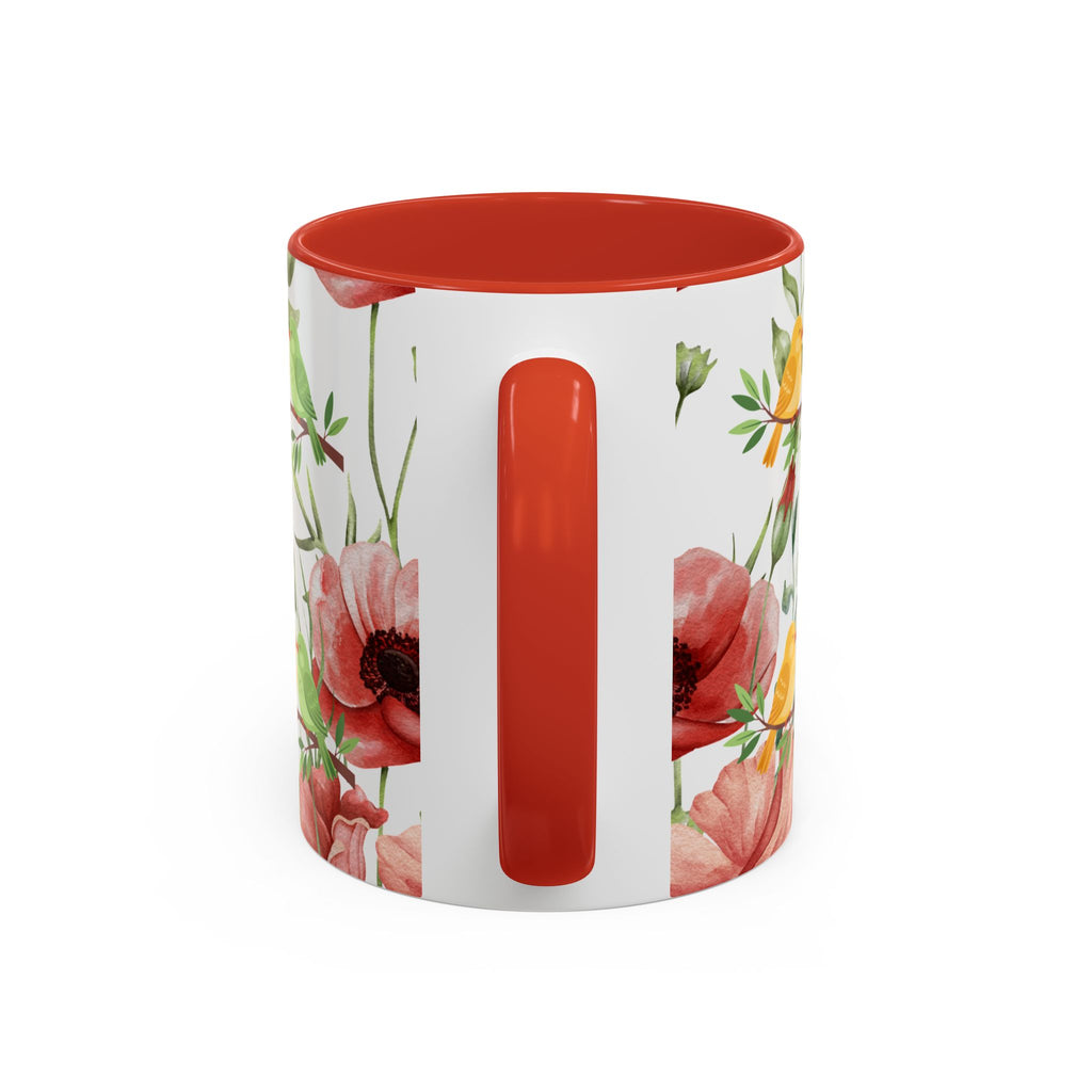 Floral Birds Accent Coffee Mug – Spring Garden 11/15oz