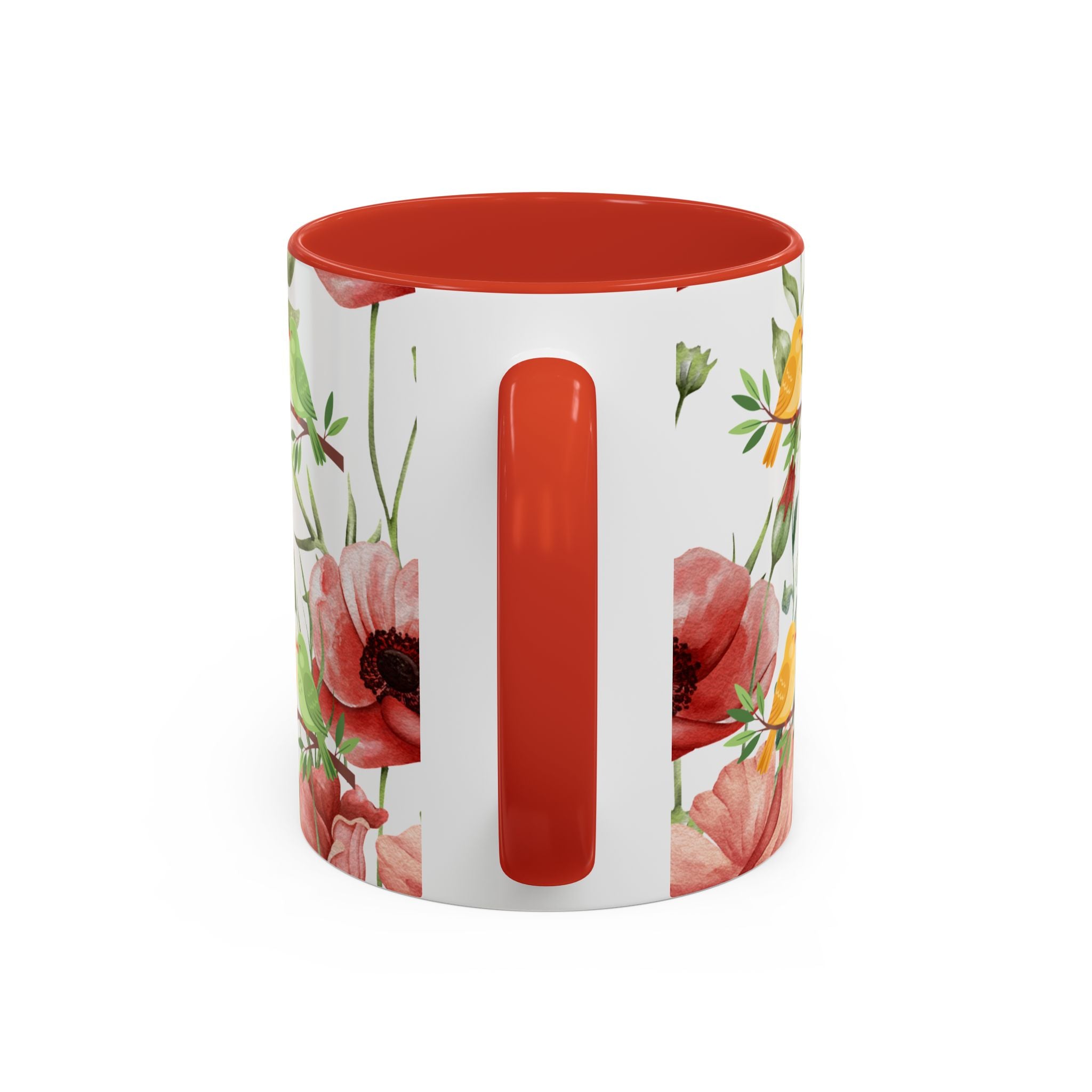 Floral Birds Accent Coffee Mug – Spring Garden 11/15oz