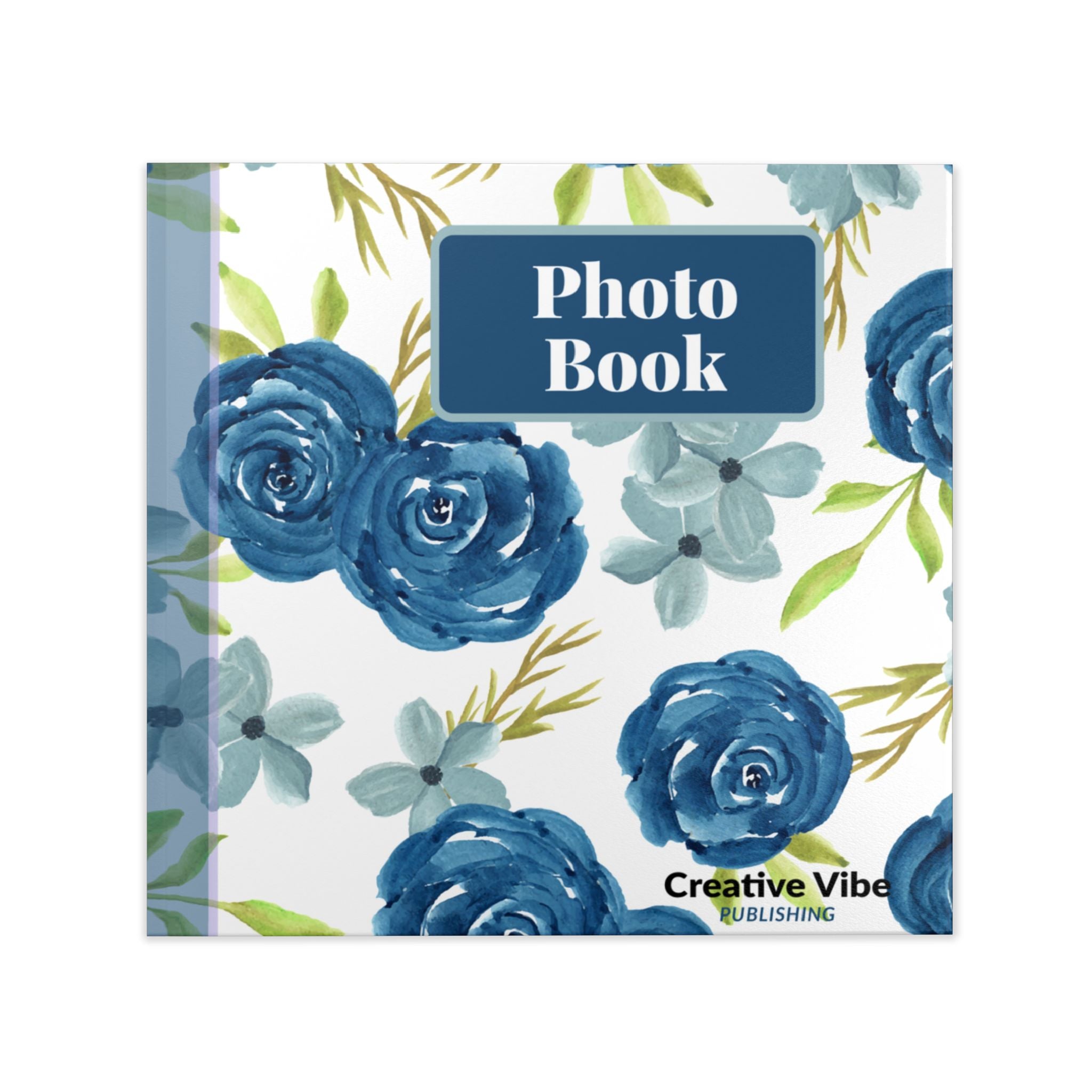 Hardcover Photo Book — Blue Floral Keepsake Album