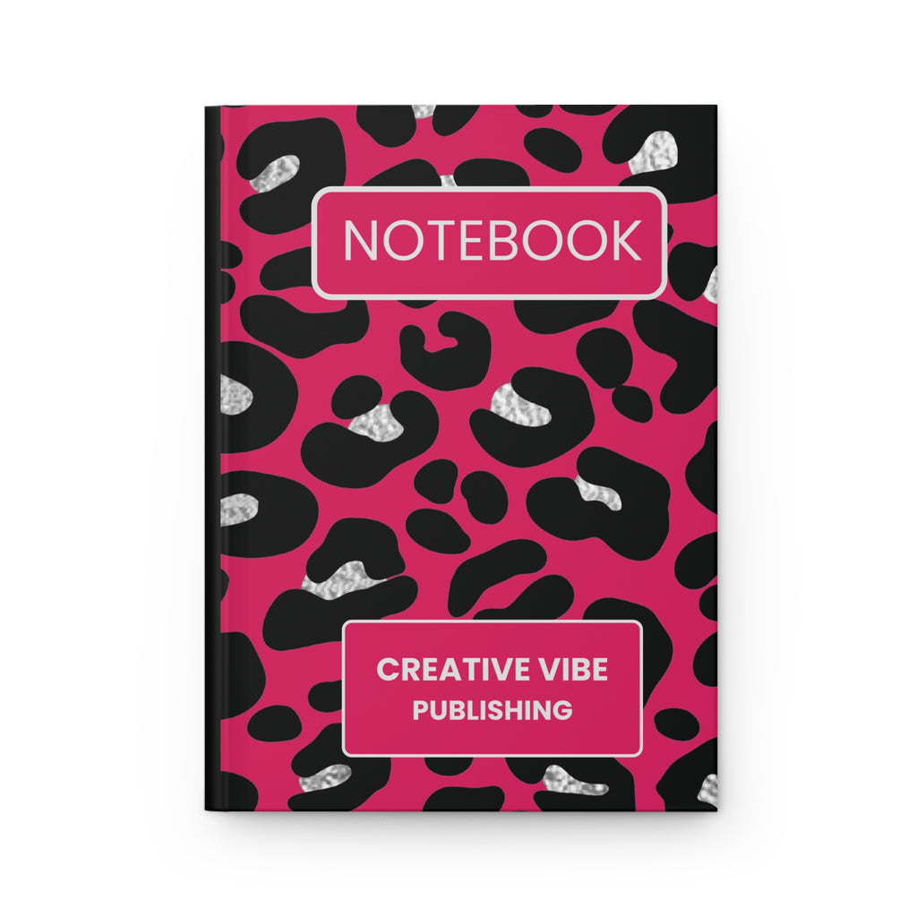 Pink Leopard Notebook Hardcover Journal — "Creative Vibe Publishing"