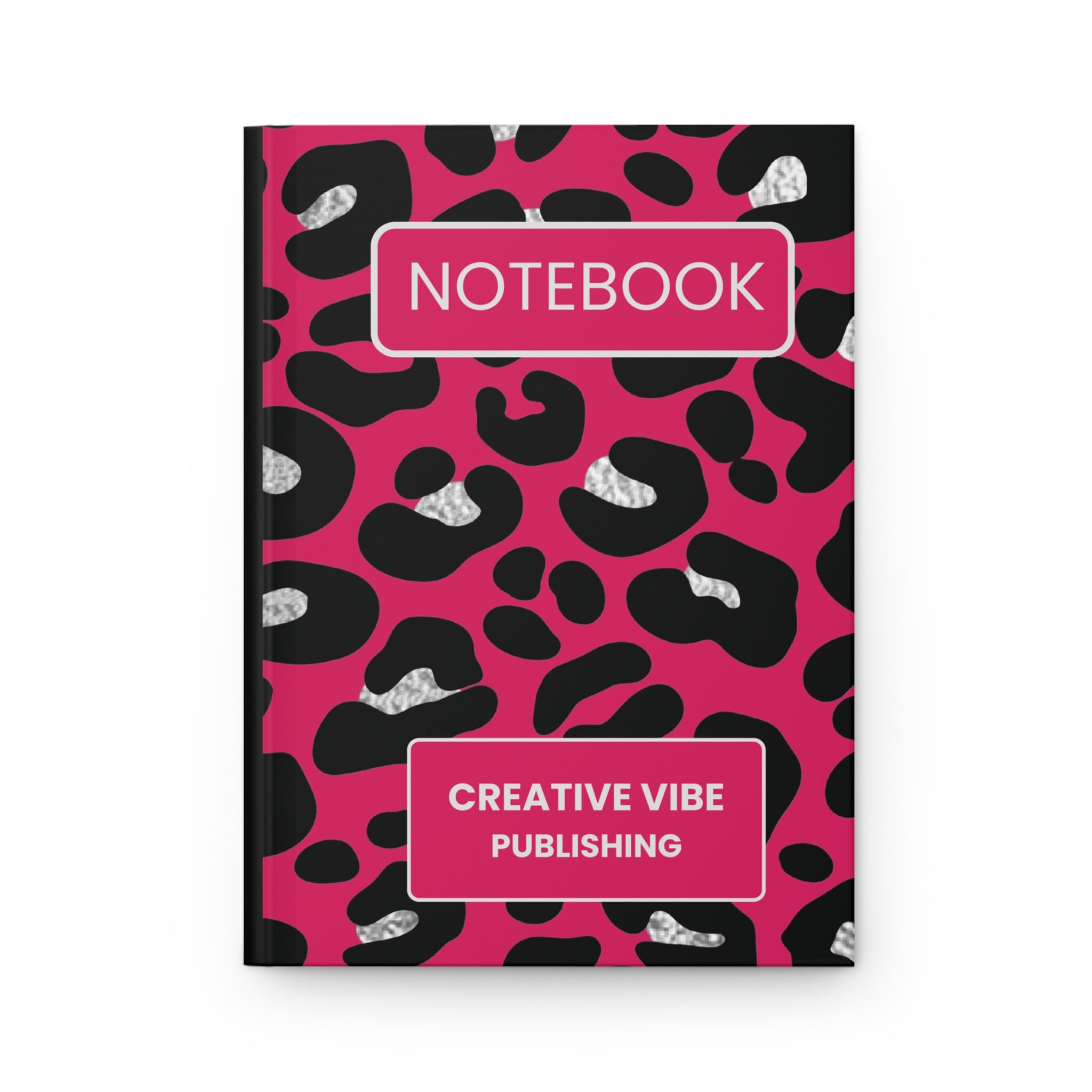 Pink Leopard Notebook Hardcover Journal — "Creative Vibe Publishing"