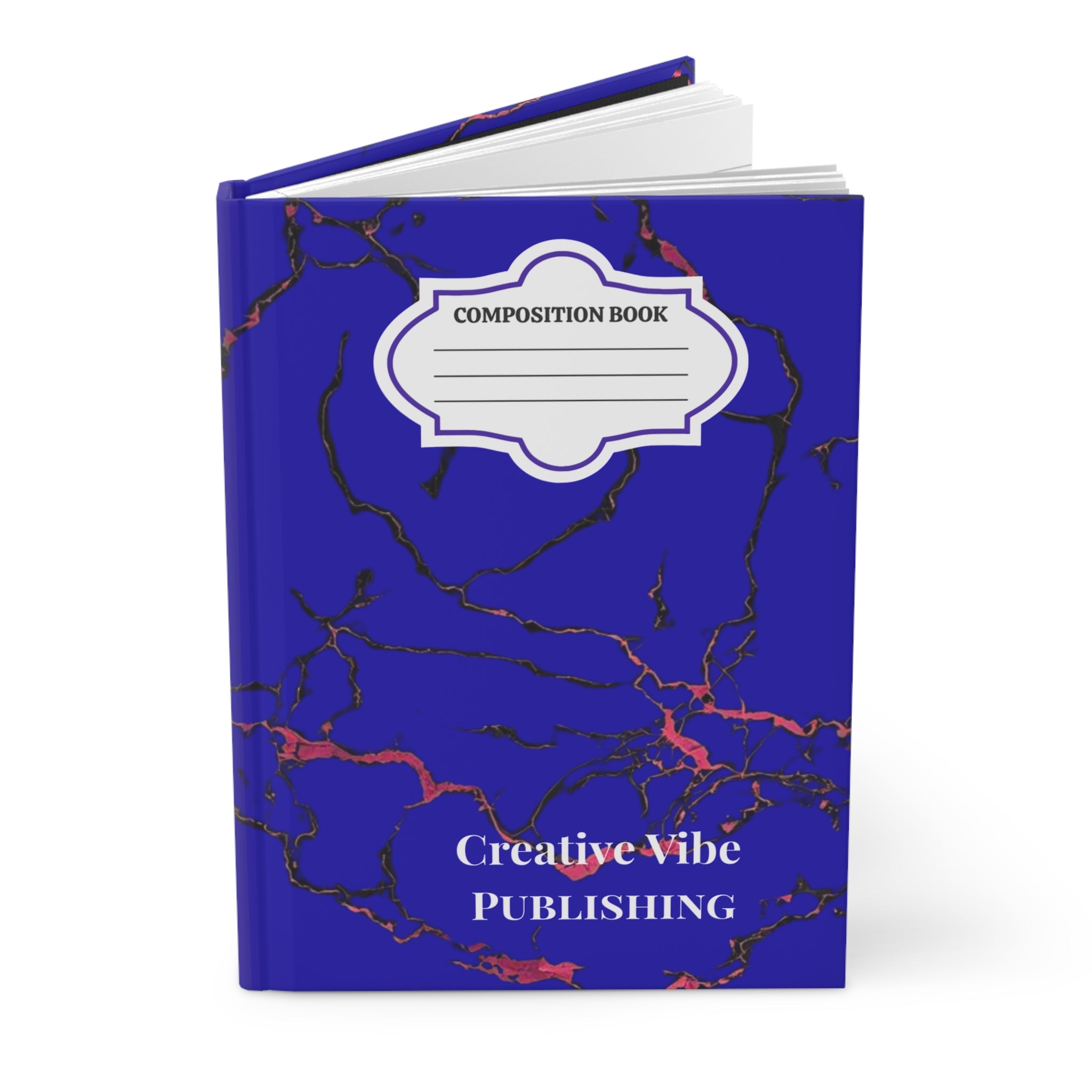 Hardcover Journal — Royal Blue Marble Composition Book ("CreativeVibe Publishing")