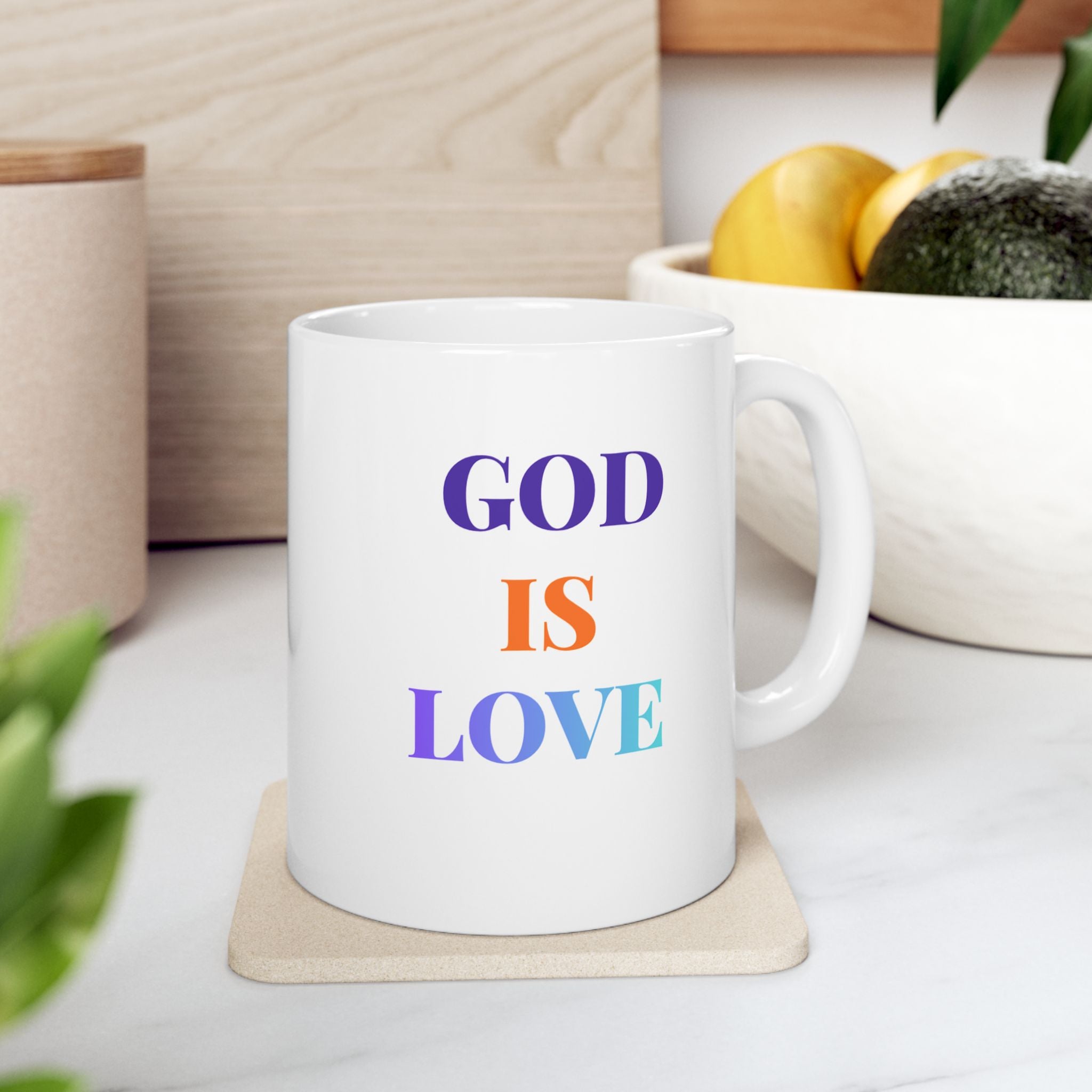 Inspirational Faith Mug – "God Is Love" Ceramic Coffee Cup (11oz & 15oz)
