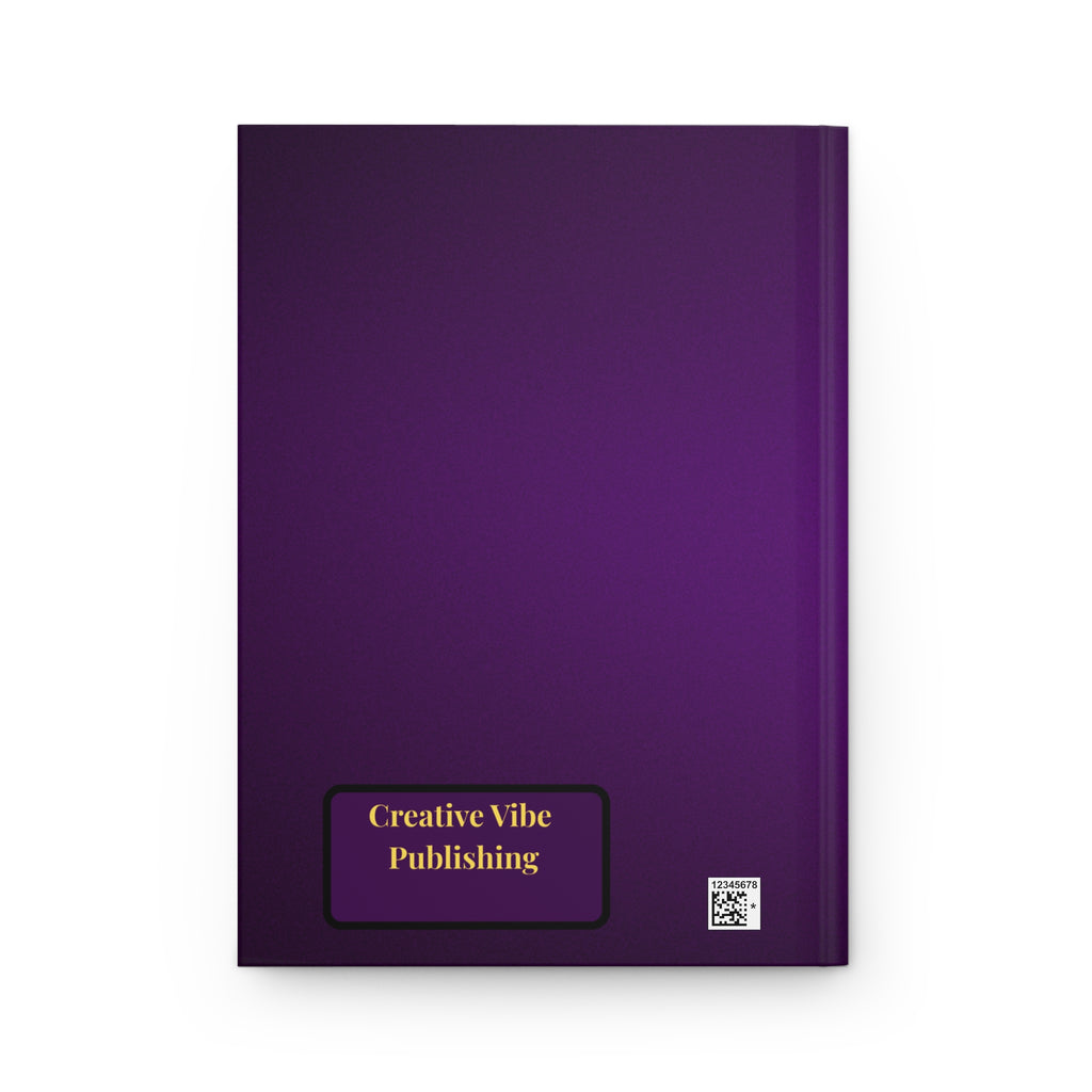 Purple Hardcover Notebook – "Notebook" Gold Label Journal for Notes & Creative Vibes