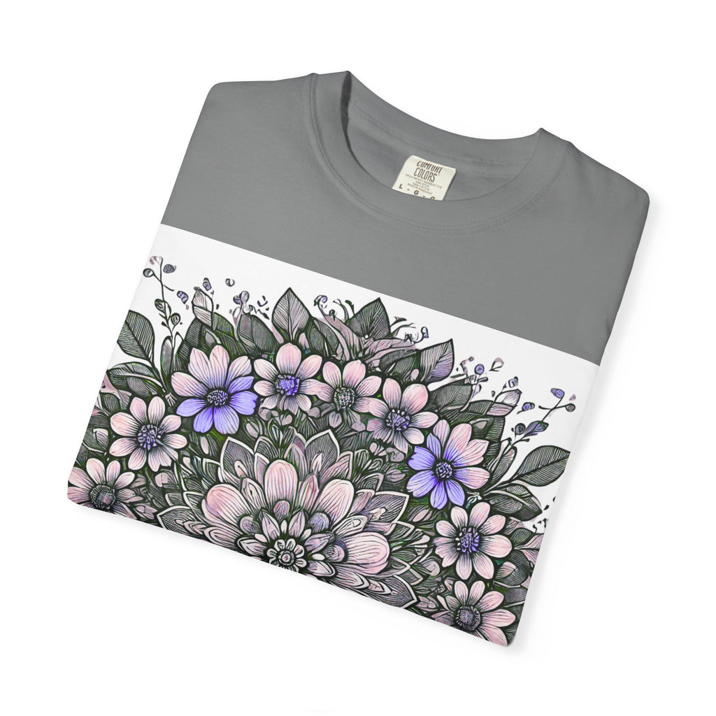 Floral Mandala T-Shirt — Pastel Garden Blossom Tee