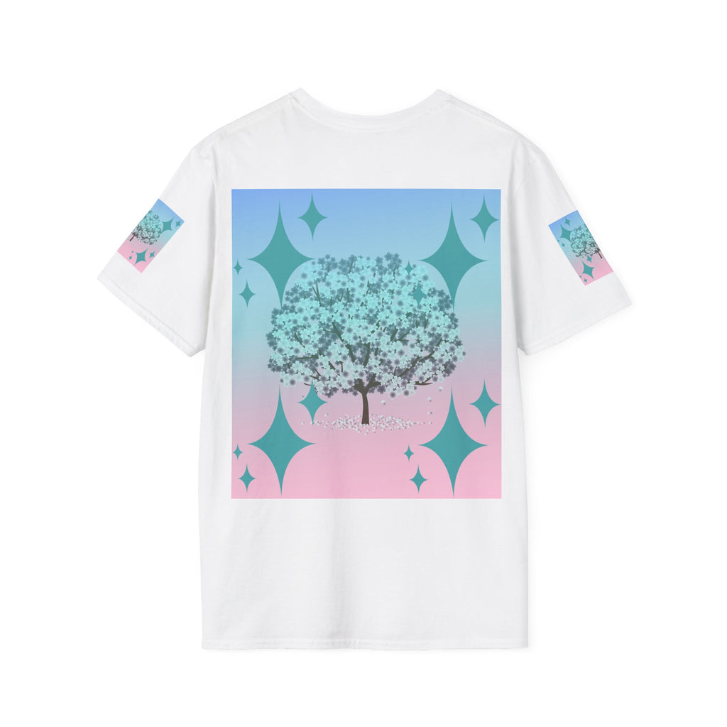 Pastel Tree Graphic T-Shirt — Sparkle Stars Nature Tee