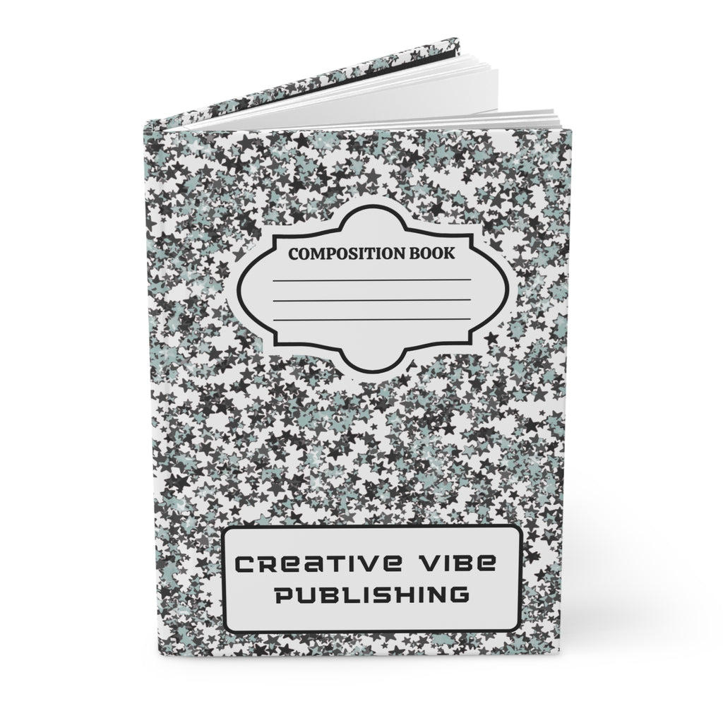 Composition-Style Hardcover Journal — 'Creative Vibe Publishing' Notebook (Matte)