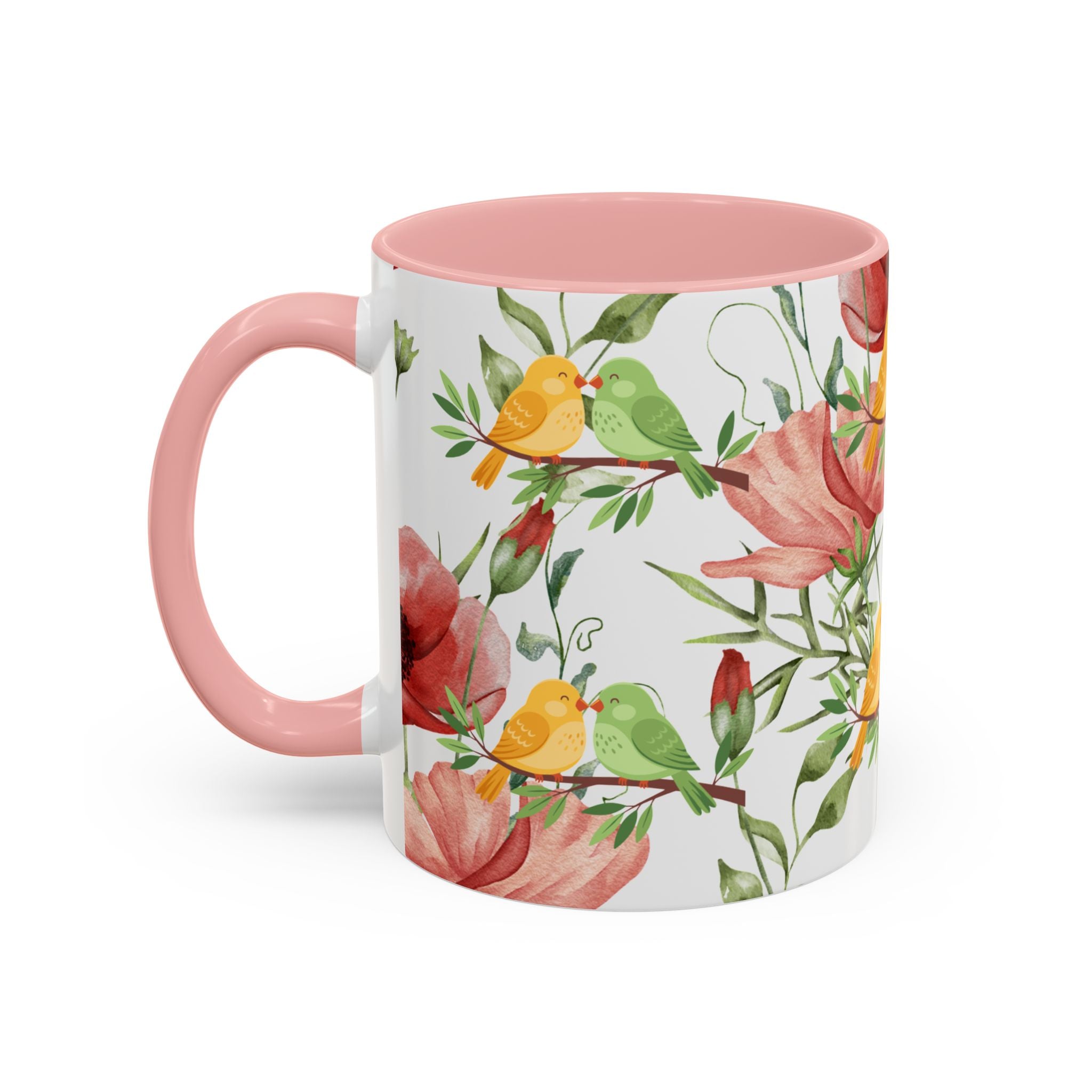 Floral Birds Accent Coffee Mug – Spring Garden 11/15oz