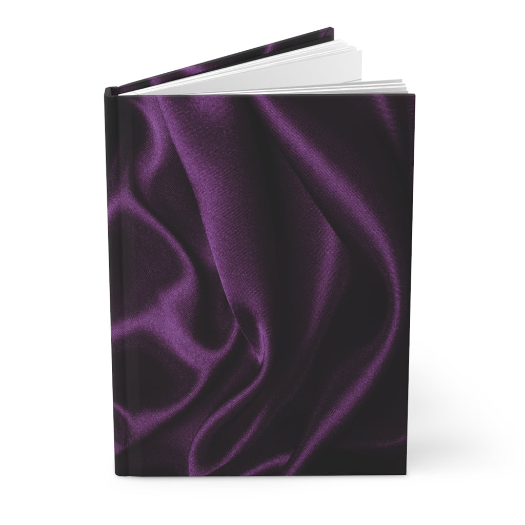 Purple Satin Texture Hardcover Journal — Elegant Silk-Look Notebook for Writing & Gifts