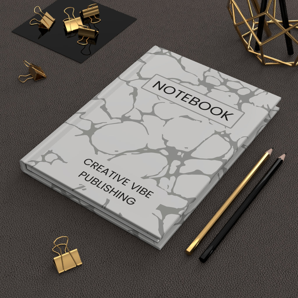 Marble Pattern Hardcover Journal — 'Notebook' Creative Vibe Publishing