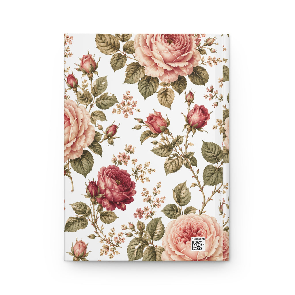Vintage Rose Hardcover Journal — Floral Notebook for Writing, Planning & Gifts