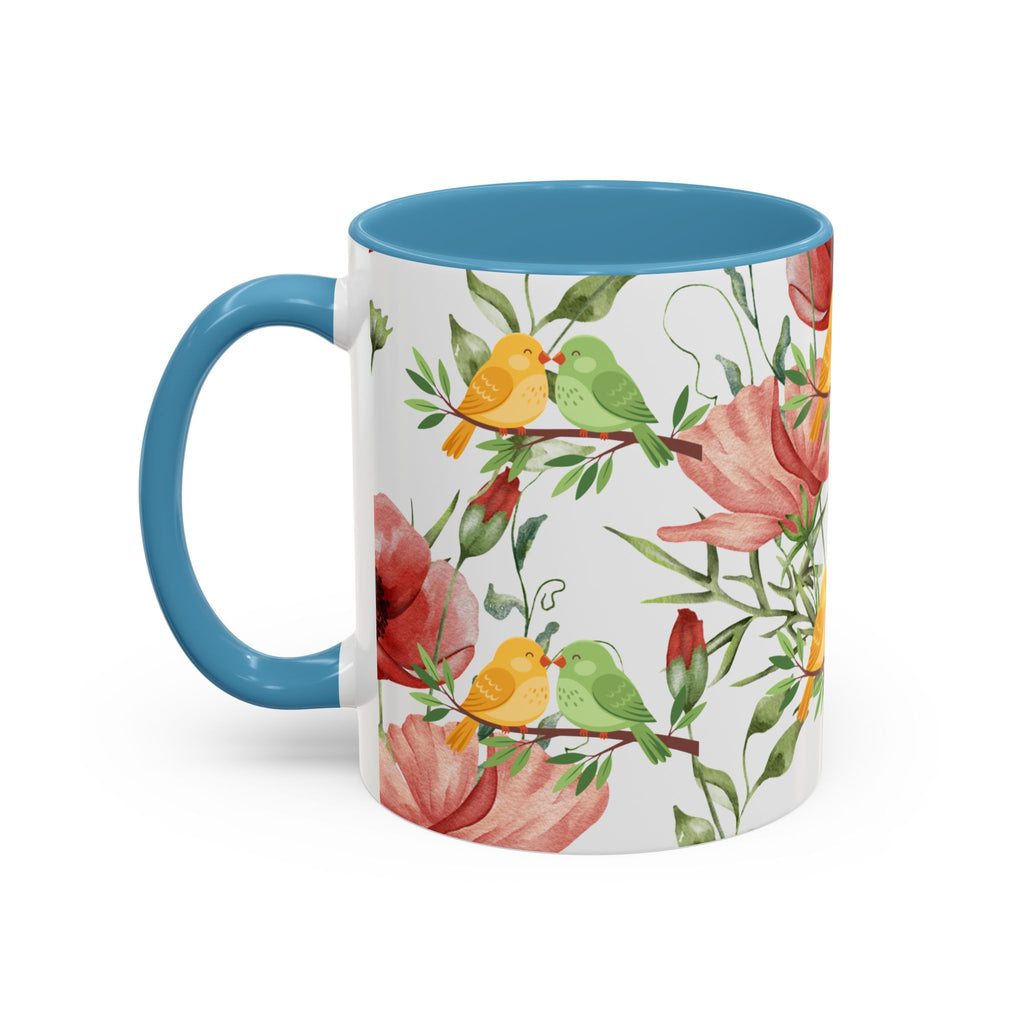 Floral Birds Accent Coffee Mug – Spring Garden 11/15oz