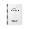 Marble Spiral Notebook — 'Spiral Notebook' Script Cover, Ruled Journal for School & Work