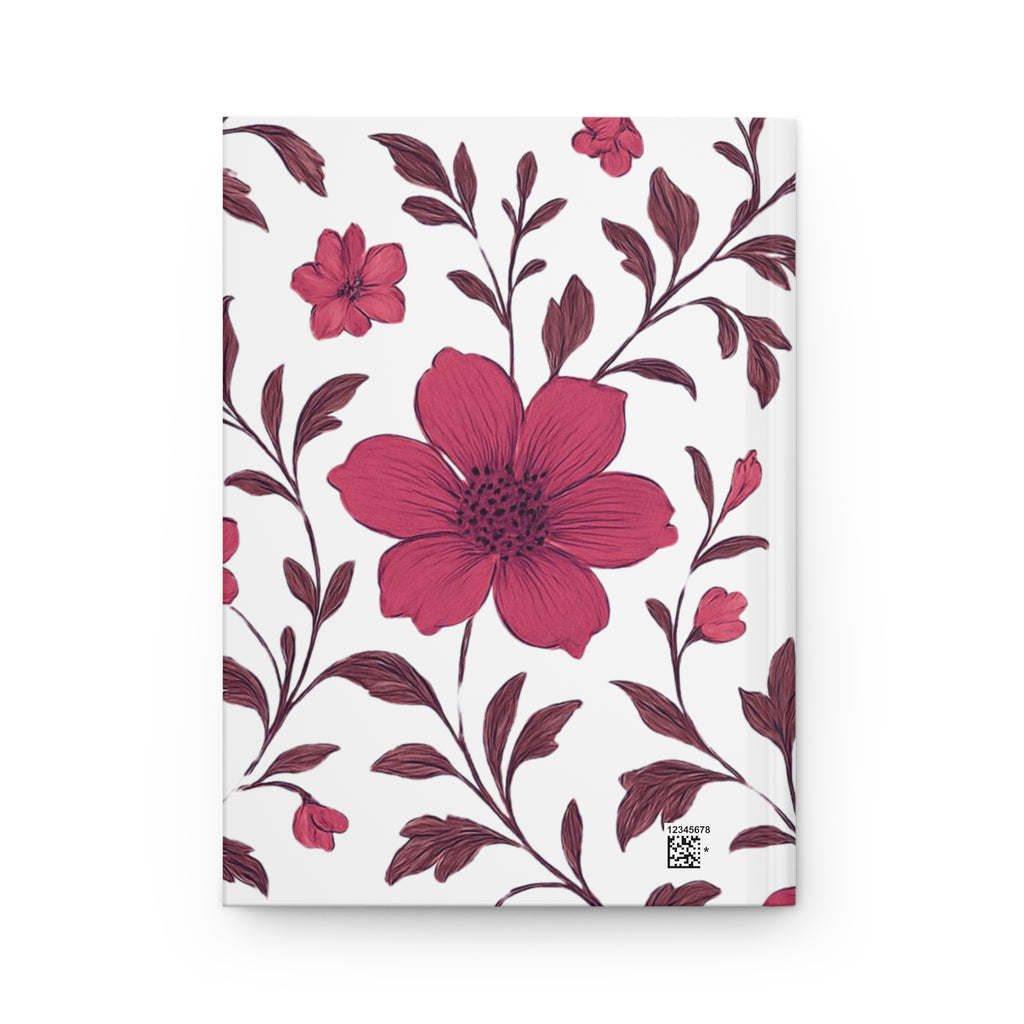 Floral Blossom Hardcover Journal — Pink Botanical Notebook for Notes & Gifts