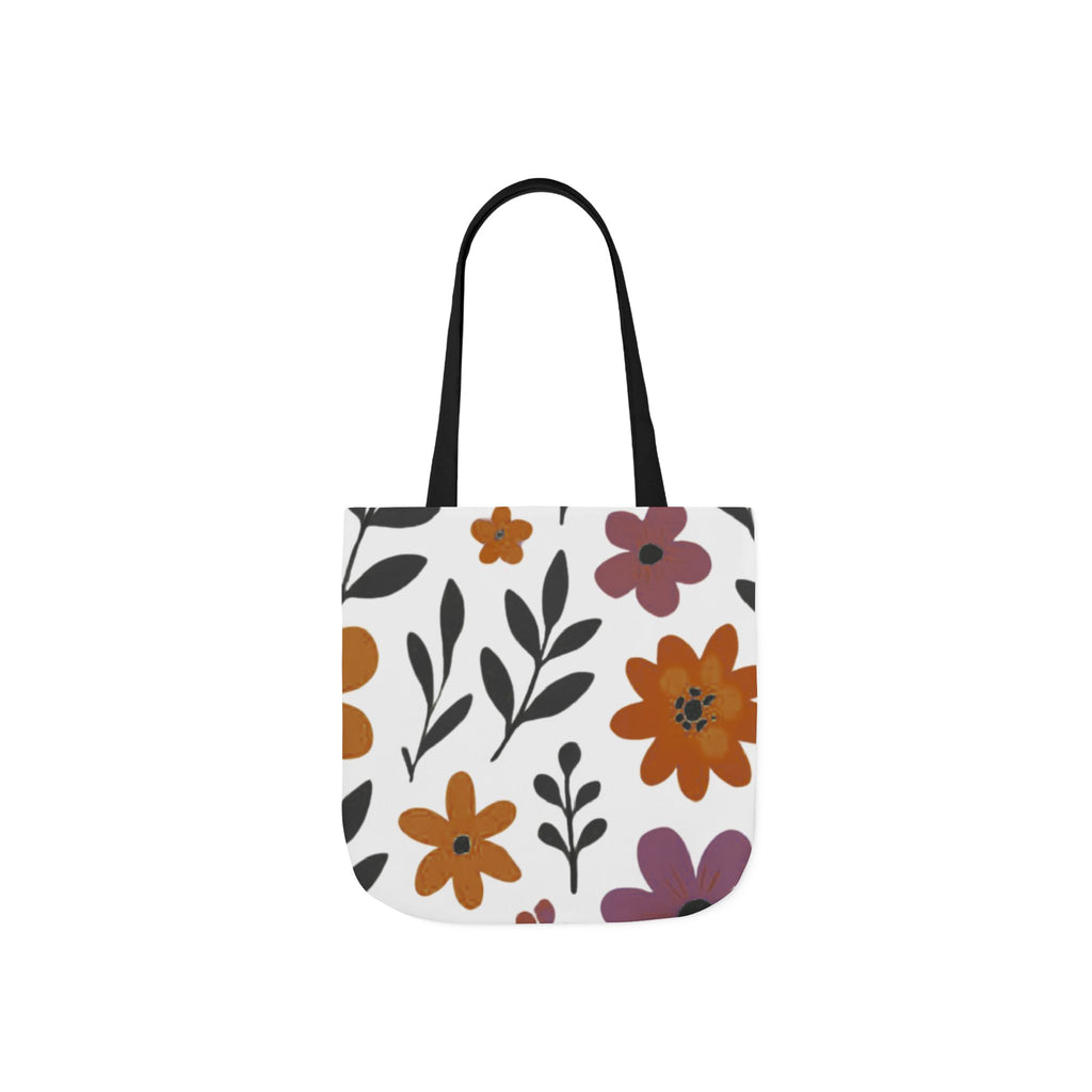 Floral Canvas Tote Bag — Autumn Wildflower Print