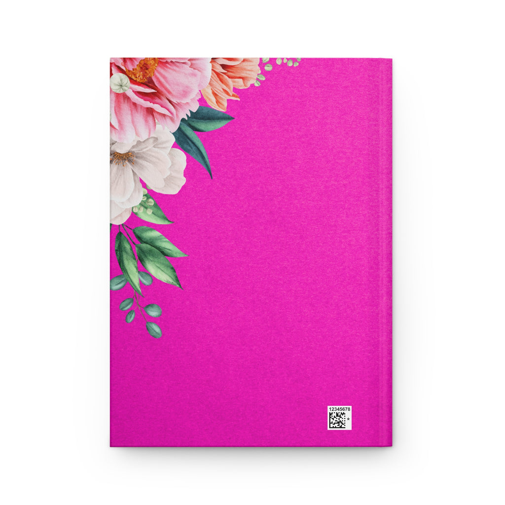 Floral Pink Hardcover Journal – Bright Floral Notebook for Notes & Gifts