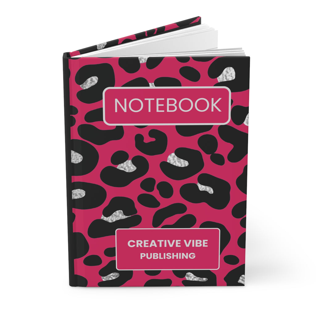 Pink Leopard Notebook Hardcover Journal — "Creative Vibe Publishing"