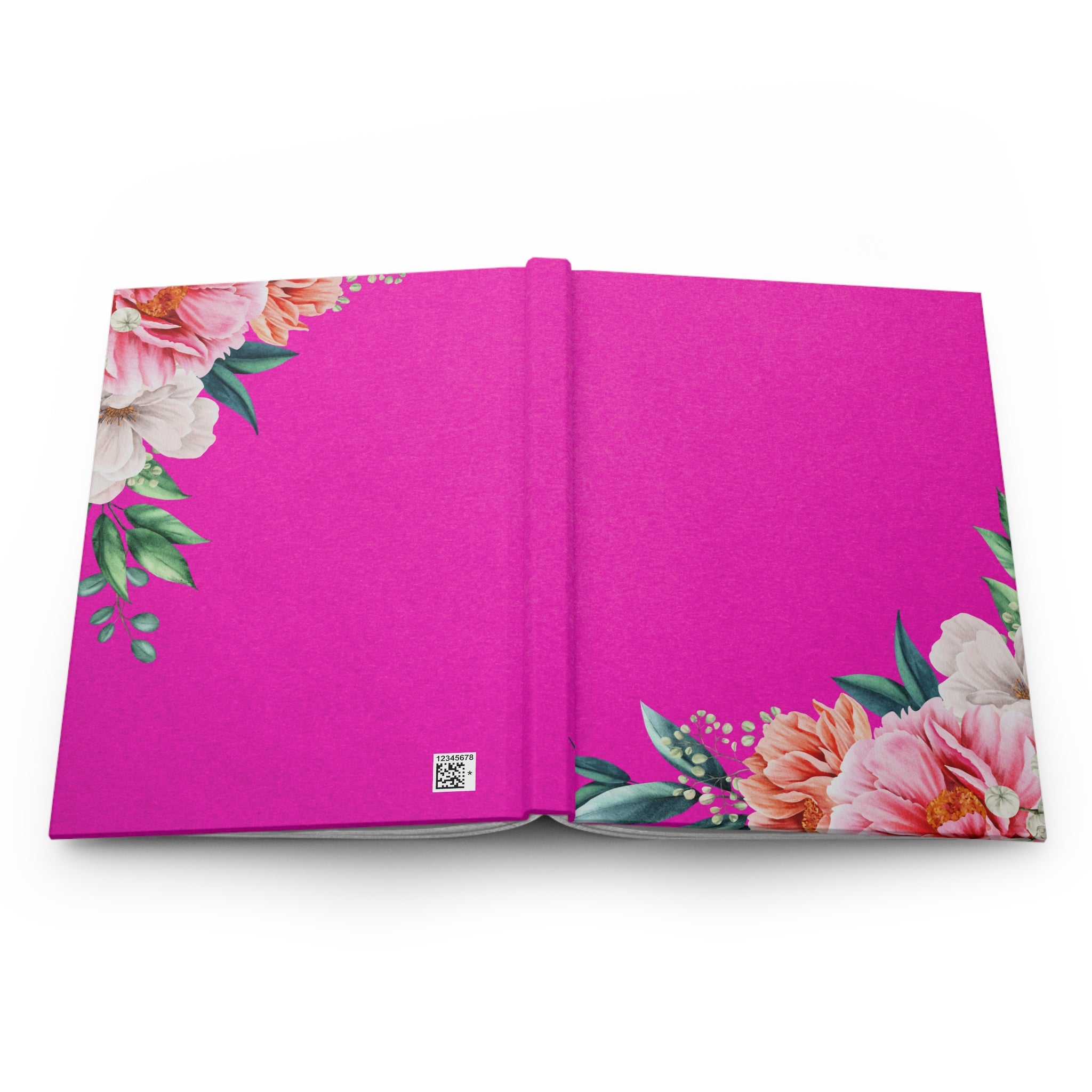 Floral Pink Hardcover Journal – Bright Floral Notebook for Notes & Gifts