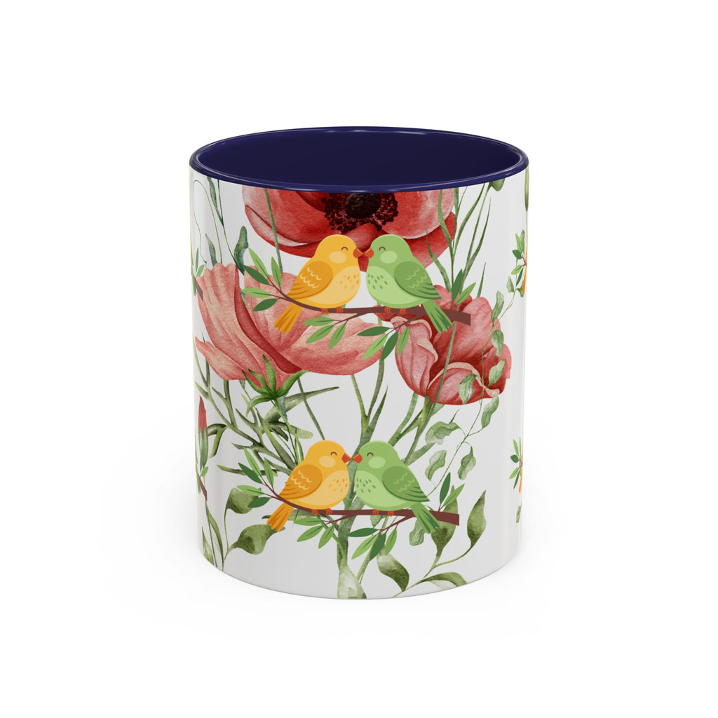 Floral Birds Accent Coffee Mug – Spring Garden 11/15oz
