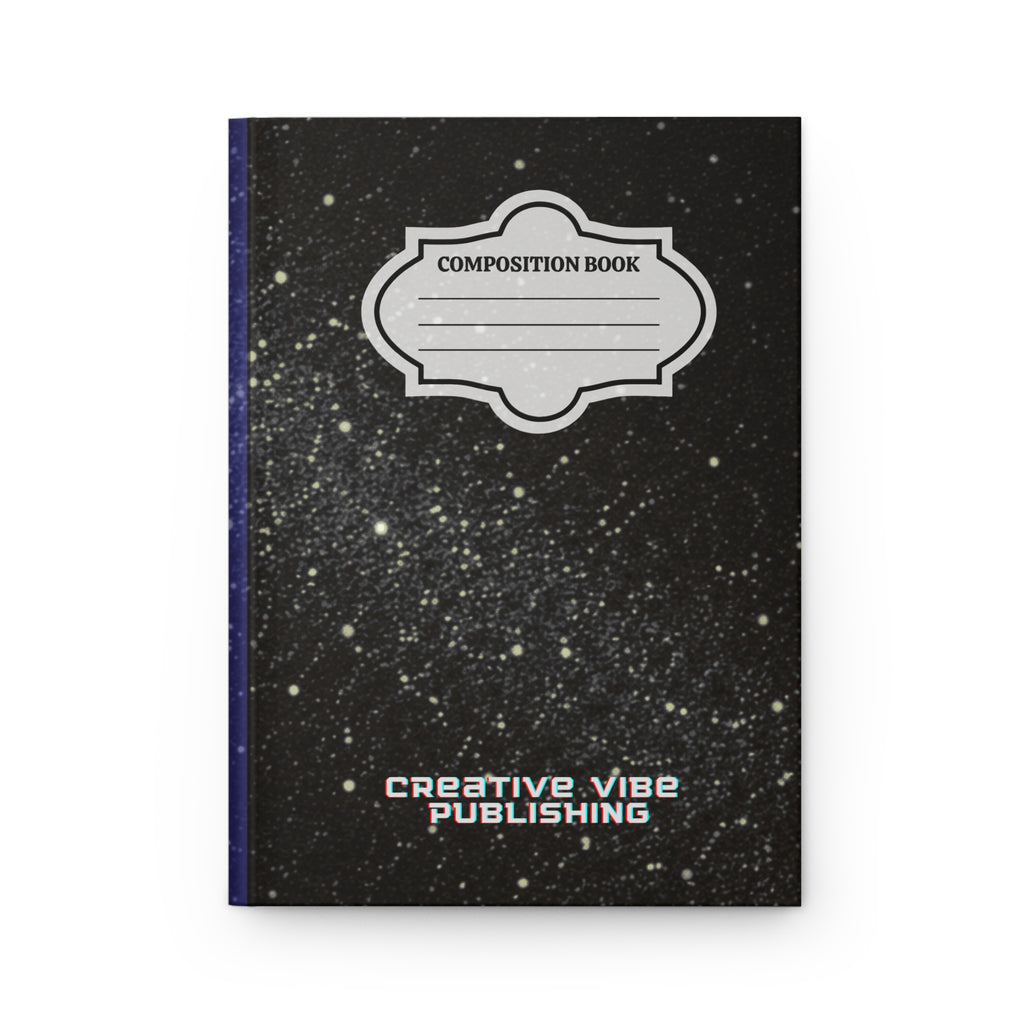 Hardcover Journal — Black Marble Composition Book "Creative Vibe Publishing"