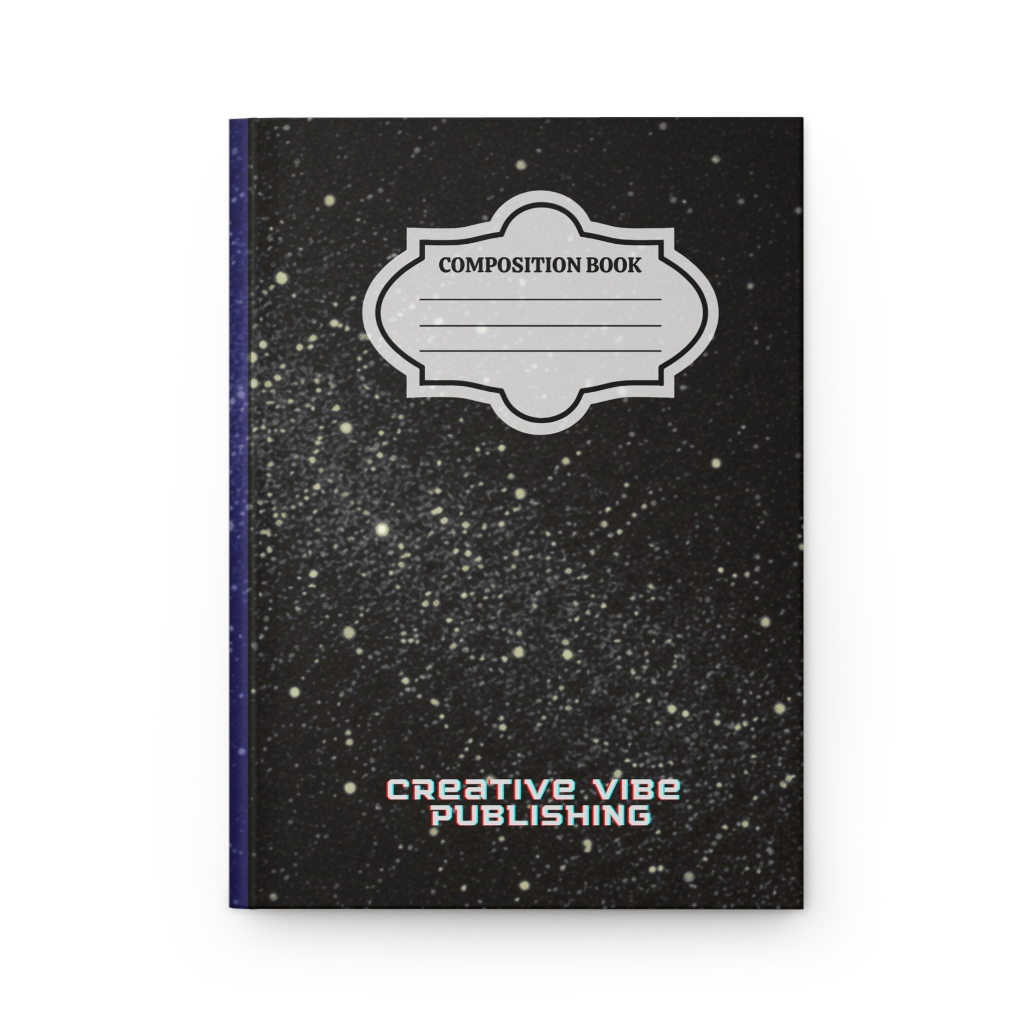 Hardcover Journal — Black Marble Composition Book "Creative Vibe Publishing"
