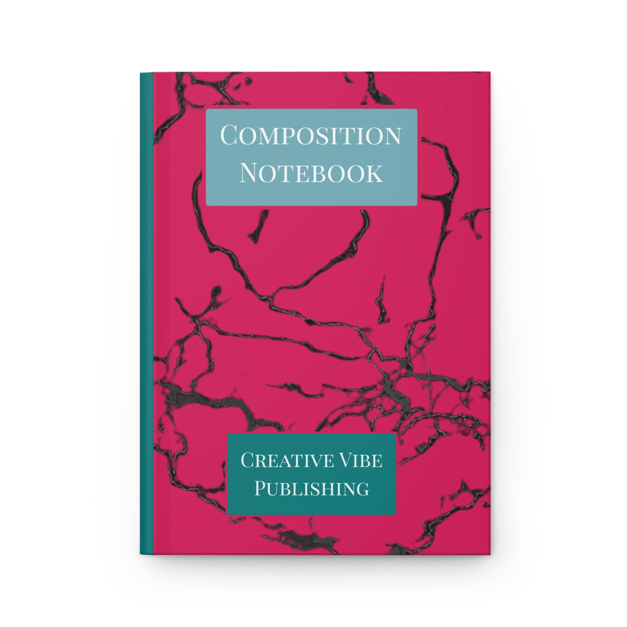 Composition Notebook Hardcover Journal — Pink Marble "Creative Vibe Publishing"