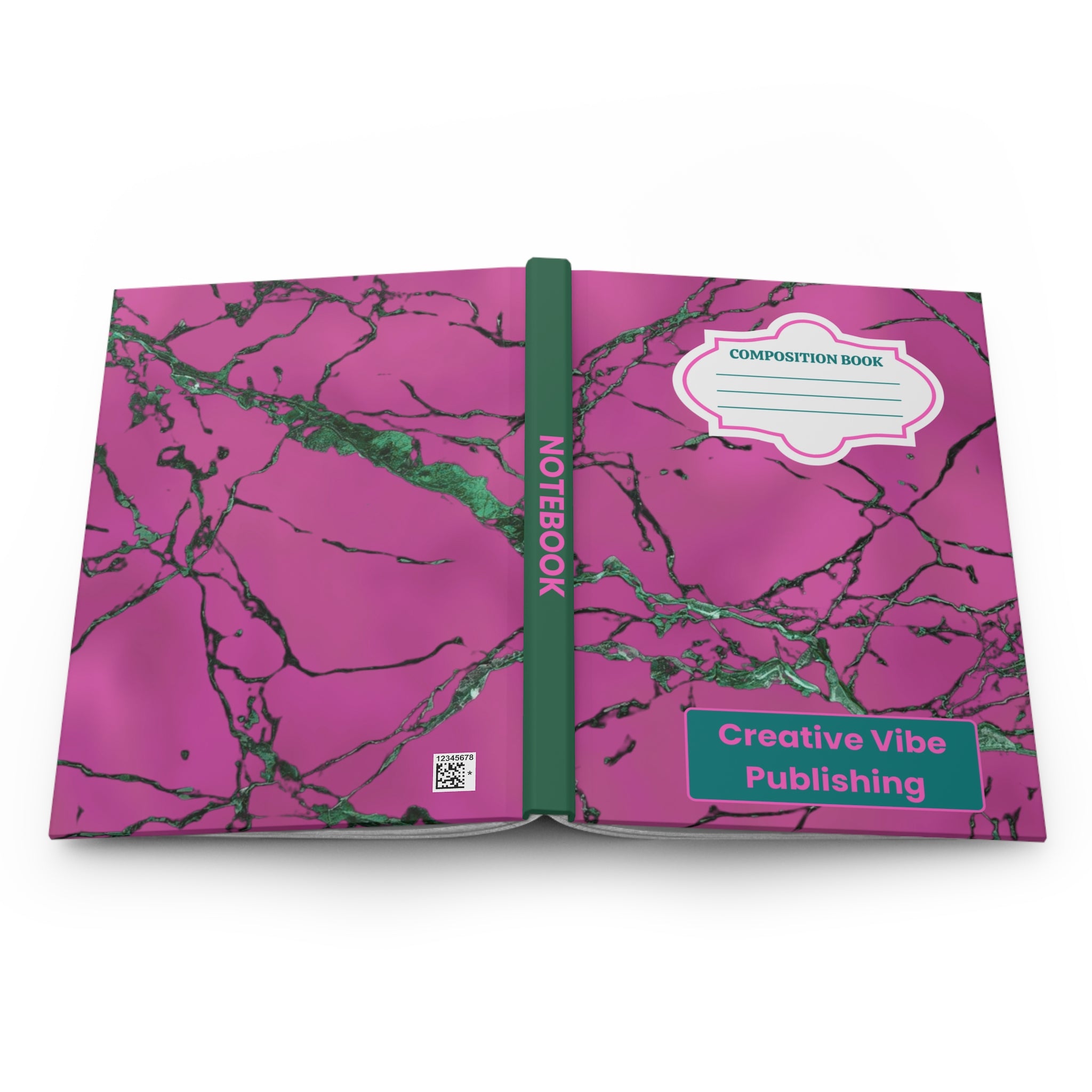 Pink Marble Hardcover Journal — Aesthetic Writing Notebook