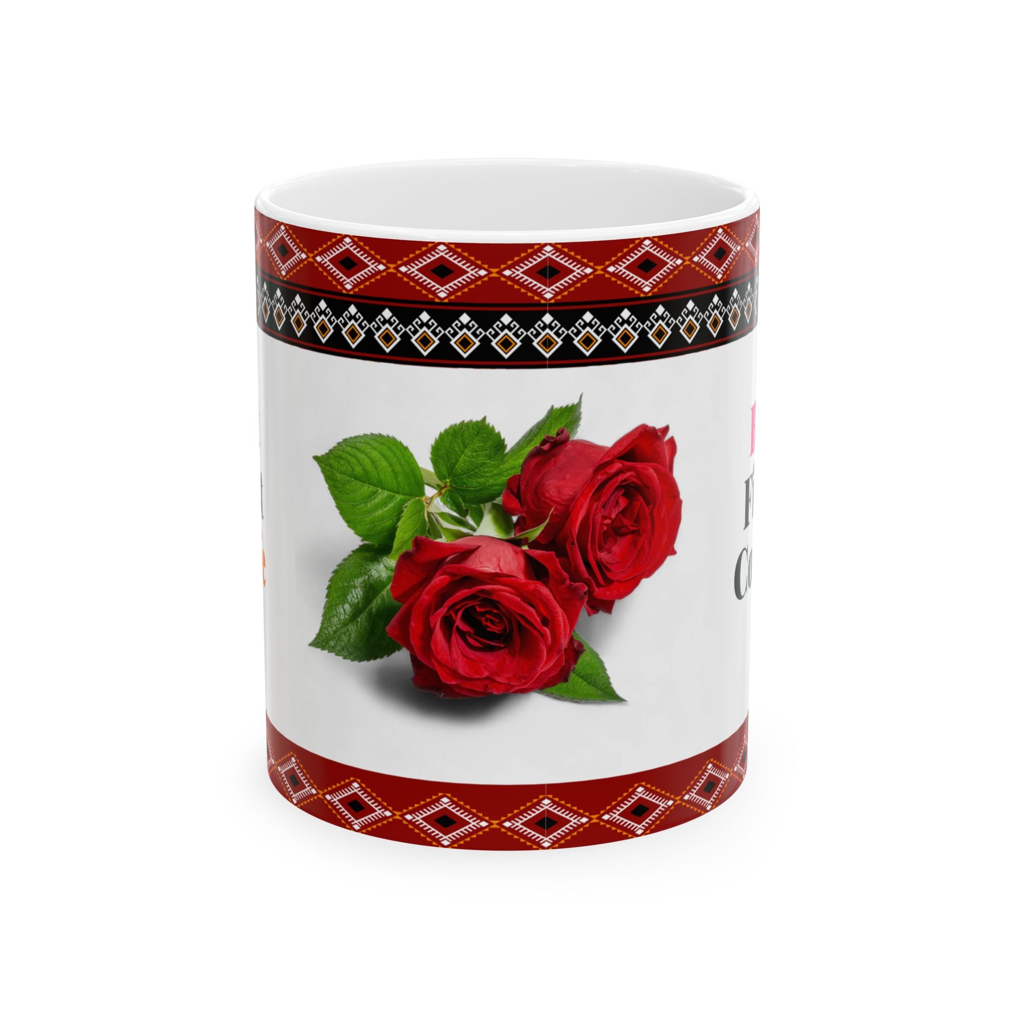 Romantic Red Roses Ceramic Mug (11oz & 15oz) — Love Quote Coffee Cup