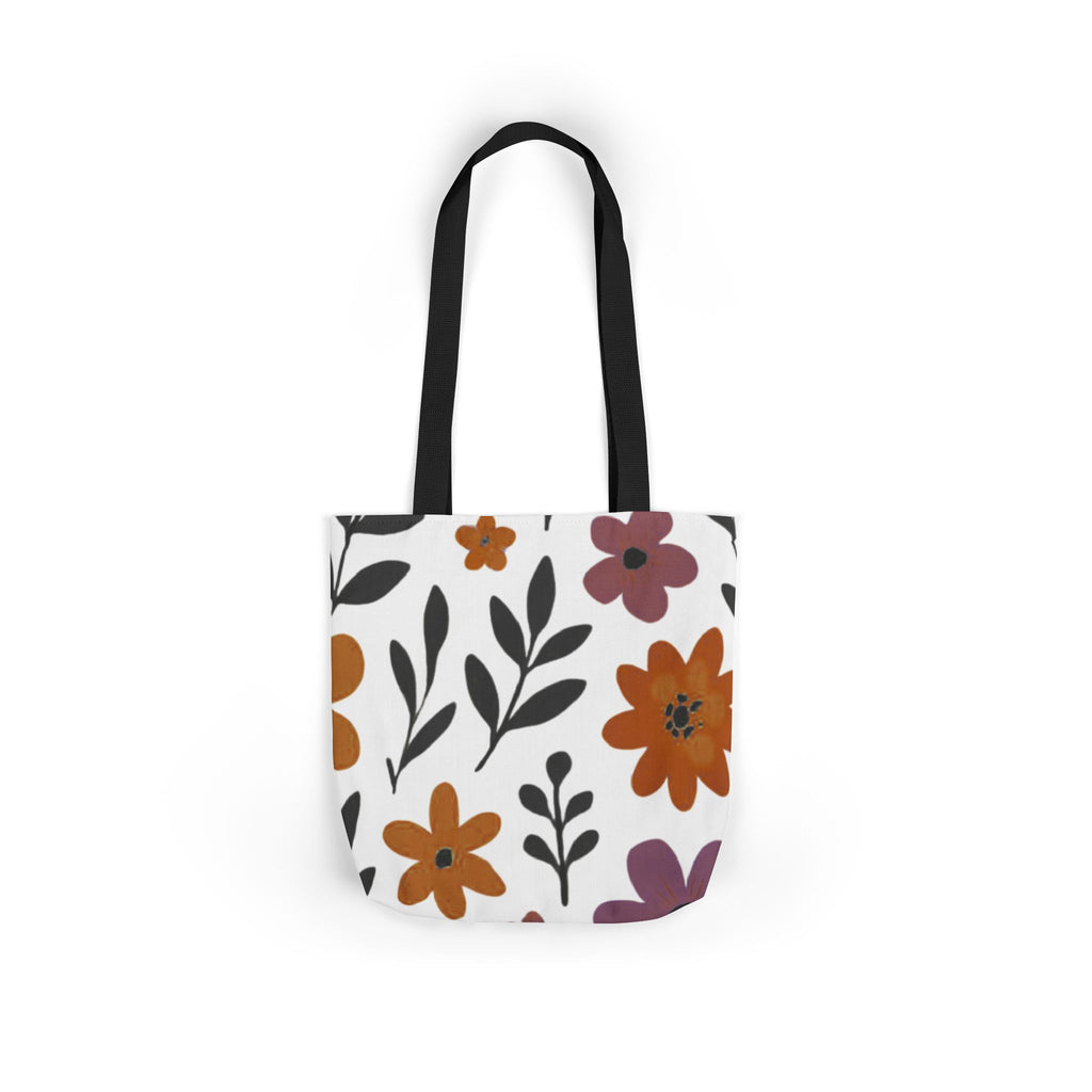Floral Canvas Tote Bag — Autumn Wildflower Print