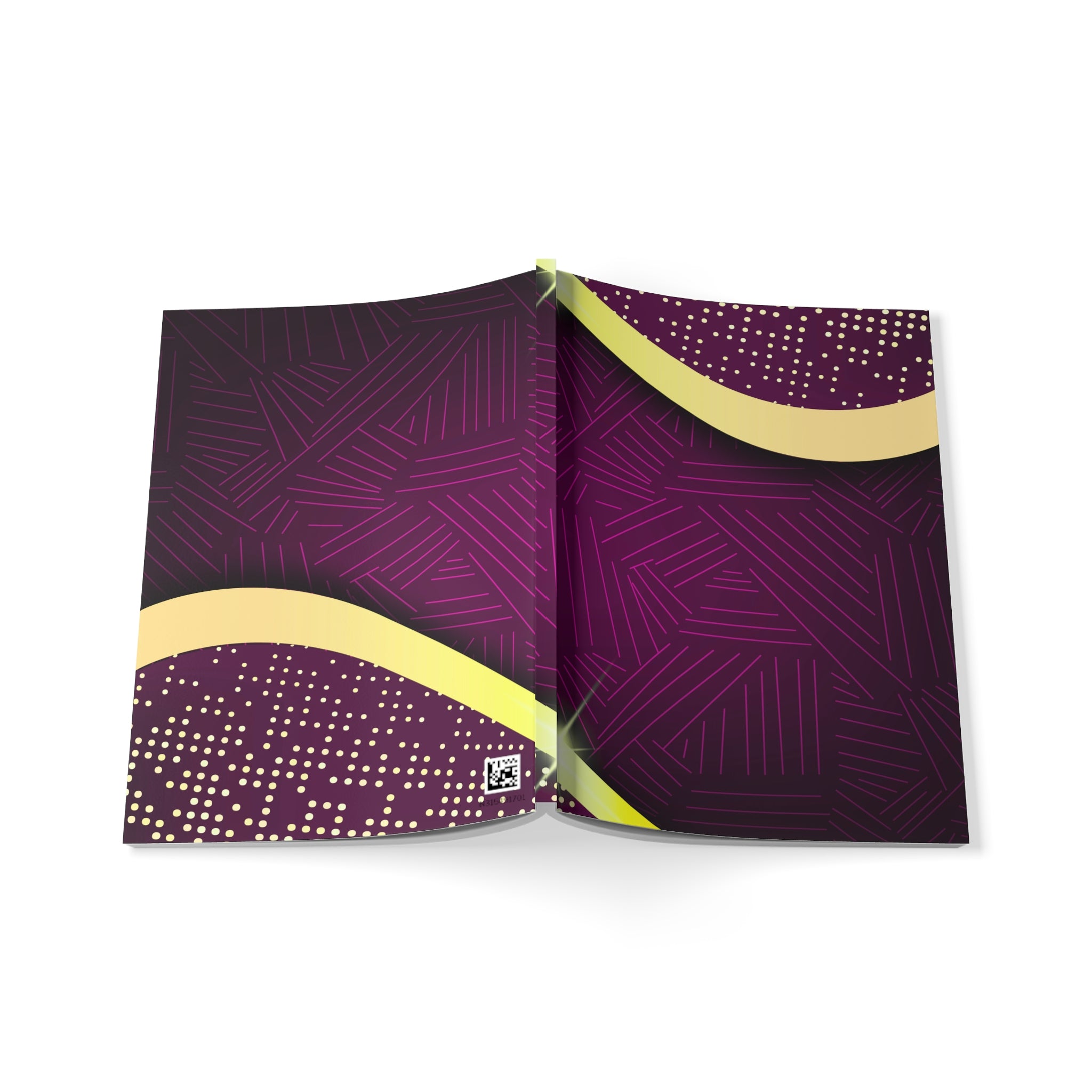 A5 Purple & Gold Elegant Softcover Notebook