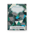 Geometric Teal Hardcover Journal- Modern Composition Notebook