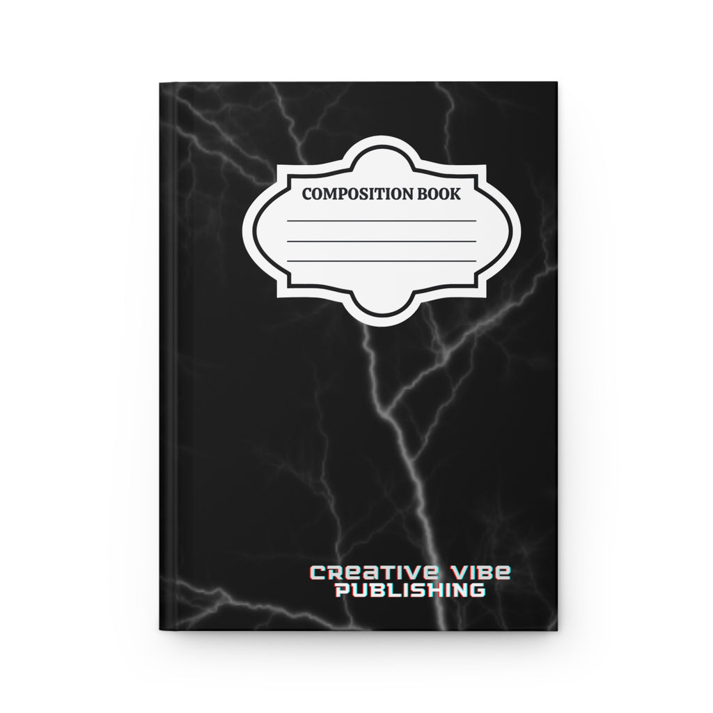 Hardcover Journal — Black Lightning Composition Book (Creative Vibe Publishing)