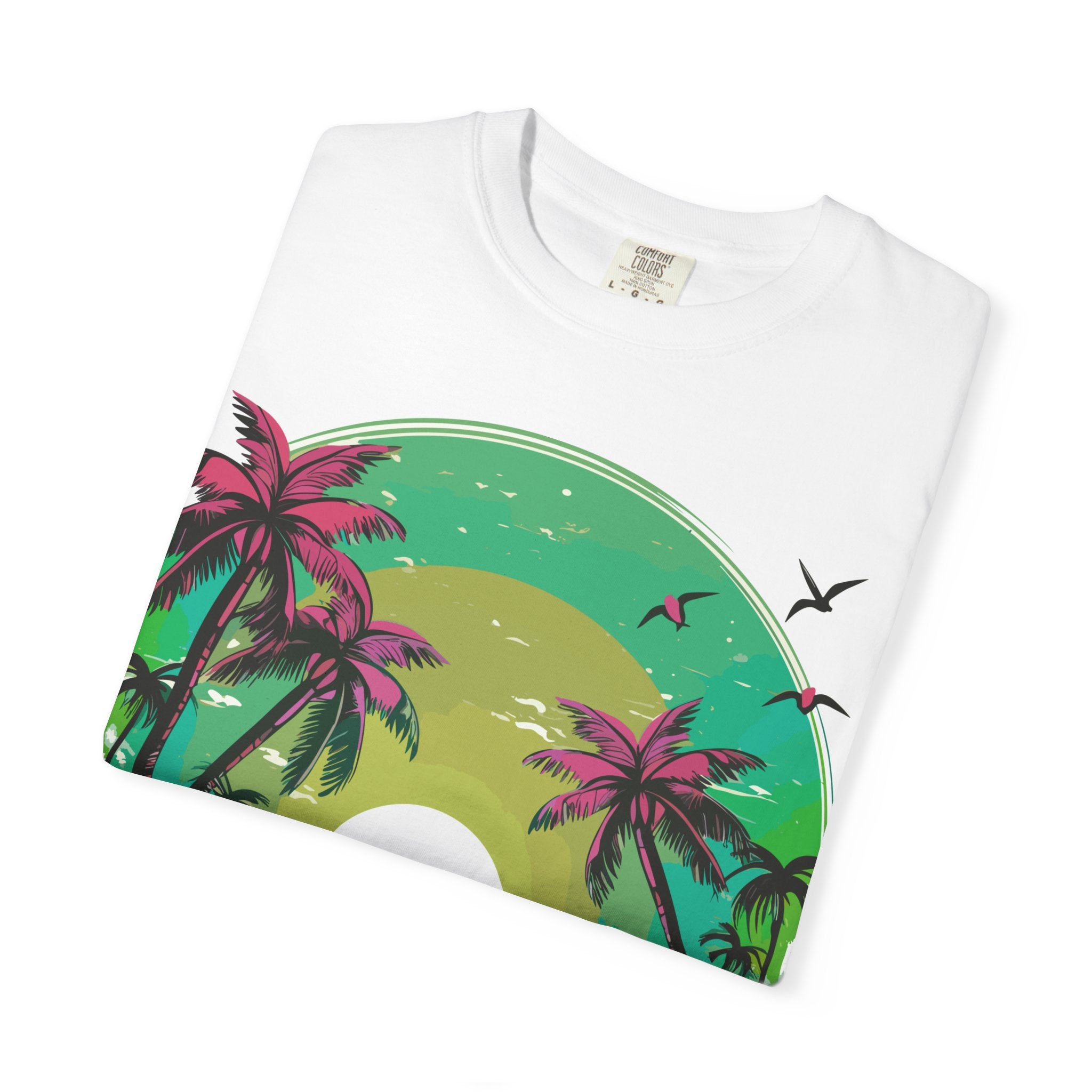 T-Shirt — Tropical Sunset Palm Beach Graphic Tee