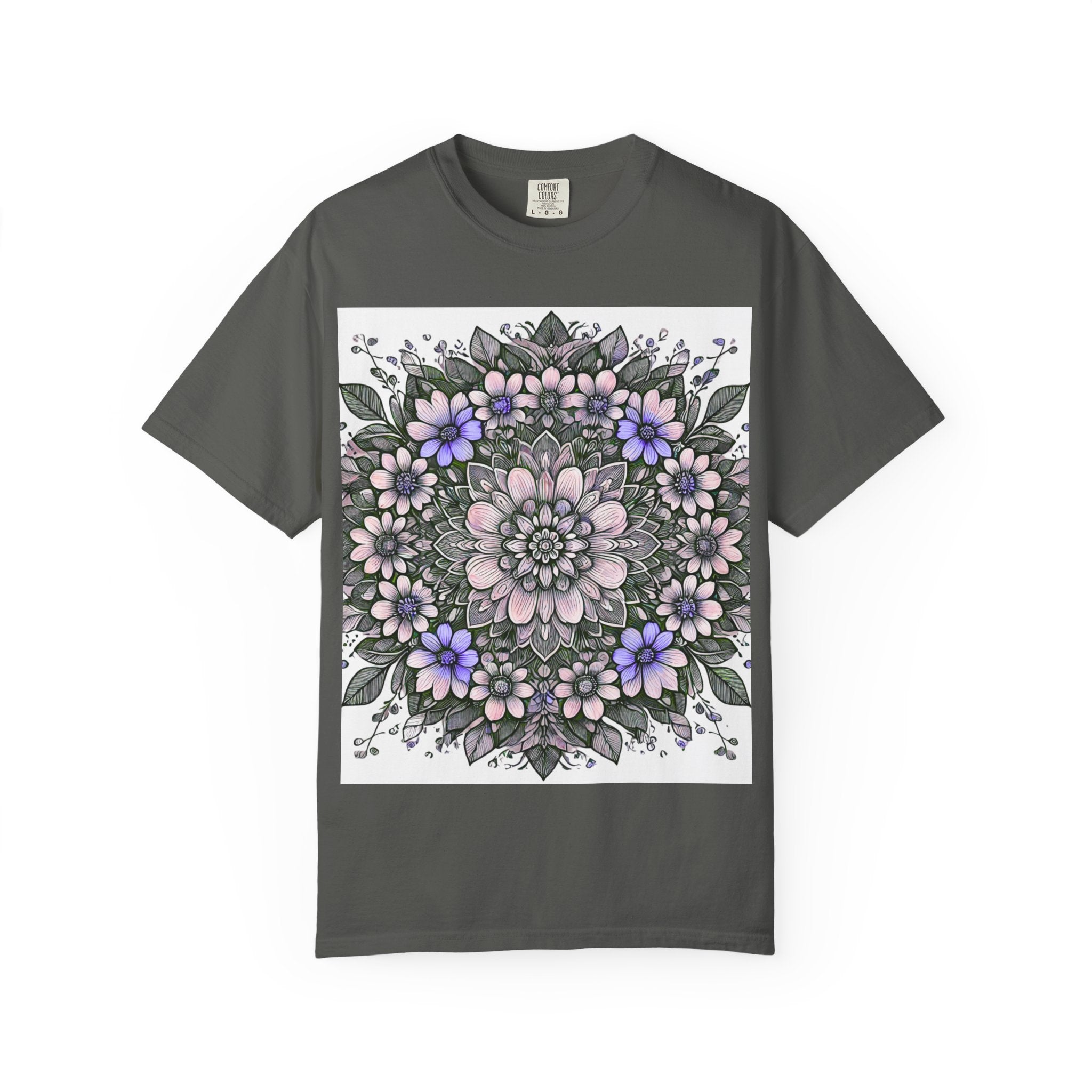 Floral Mandala T-Shirt — Pastel Garden Blossom Tee