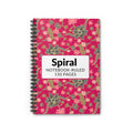 Floral Spiral Notebook — Pink Vintage Blossom Ruled Journal, 150-Page School & Daily Notebook
