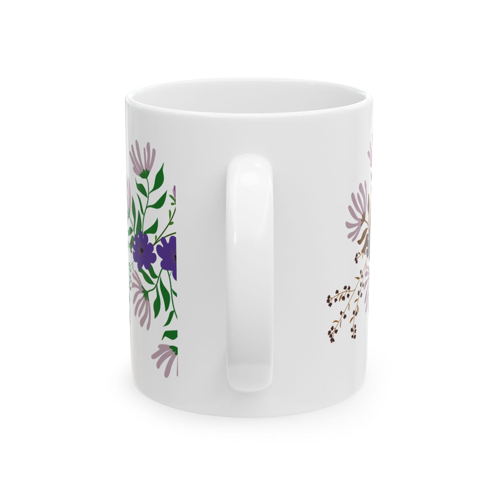 Floral Bouquet Ceramic Mug — Colorful Wildflower Coffee Cup (11oz & 15oz)
