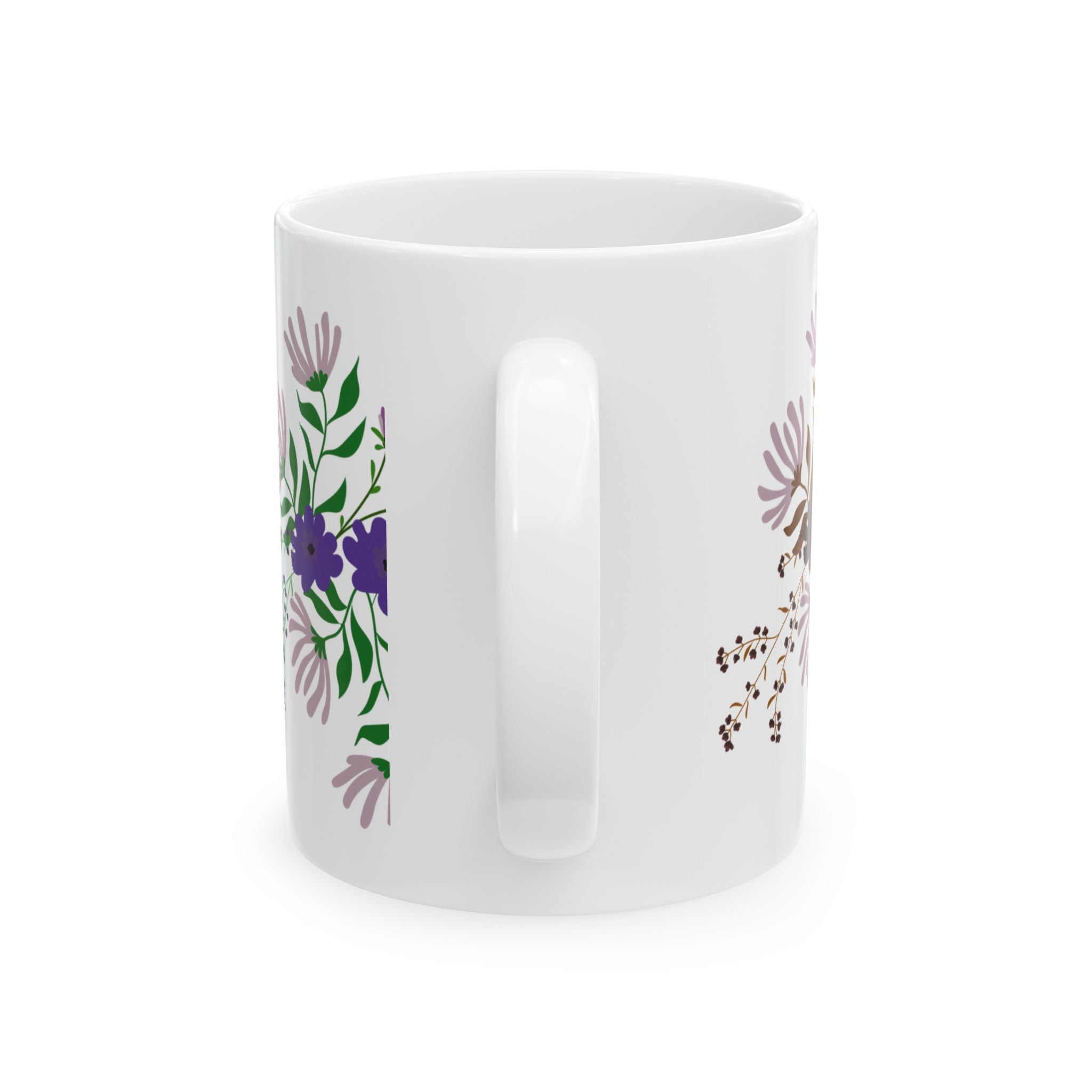 Floral Bouquet Ceramic Mug — Colorful Wildflower Coffee Cup (11oz & 15oz)