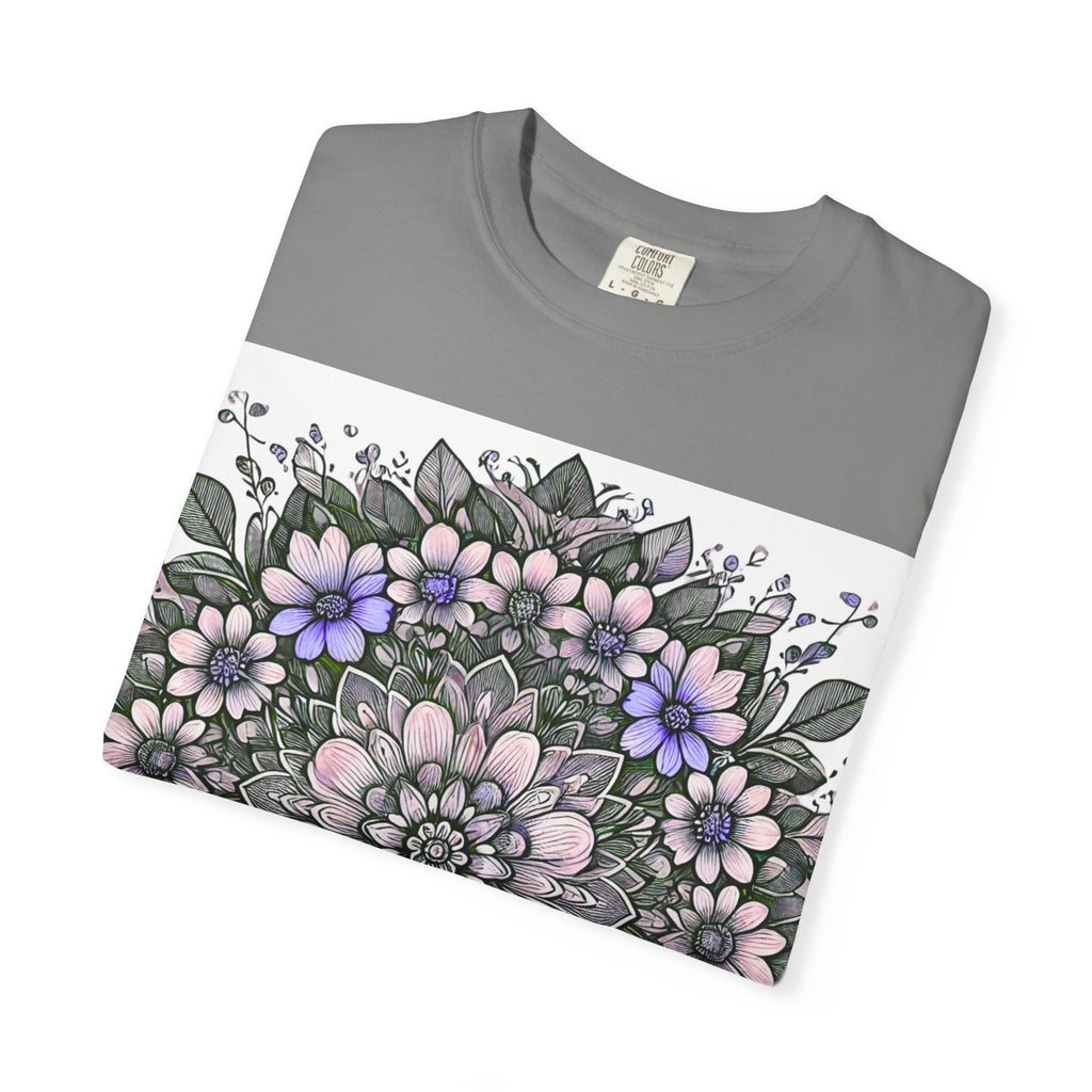 Floral Mandala T-Shirt — Pastel Garden Blossom Tee