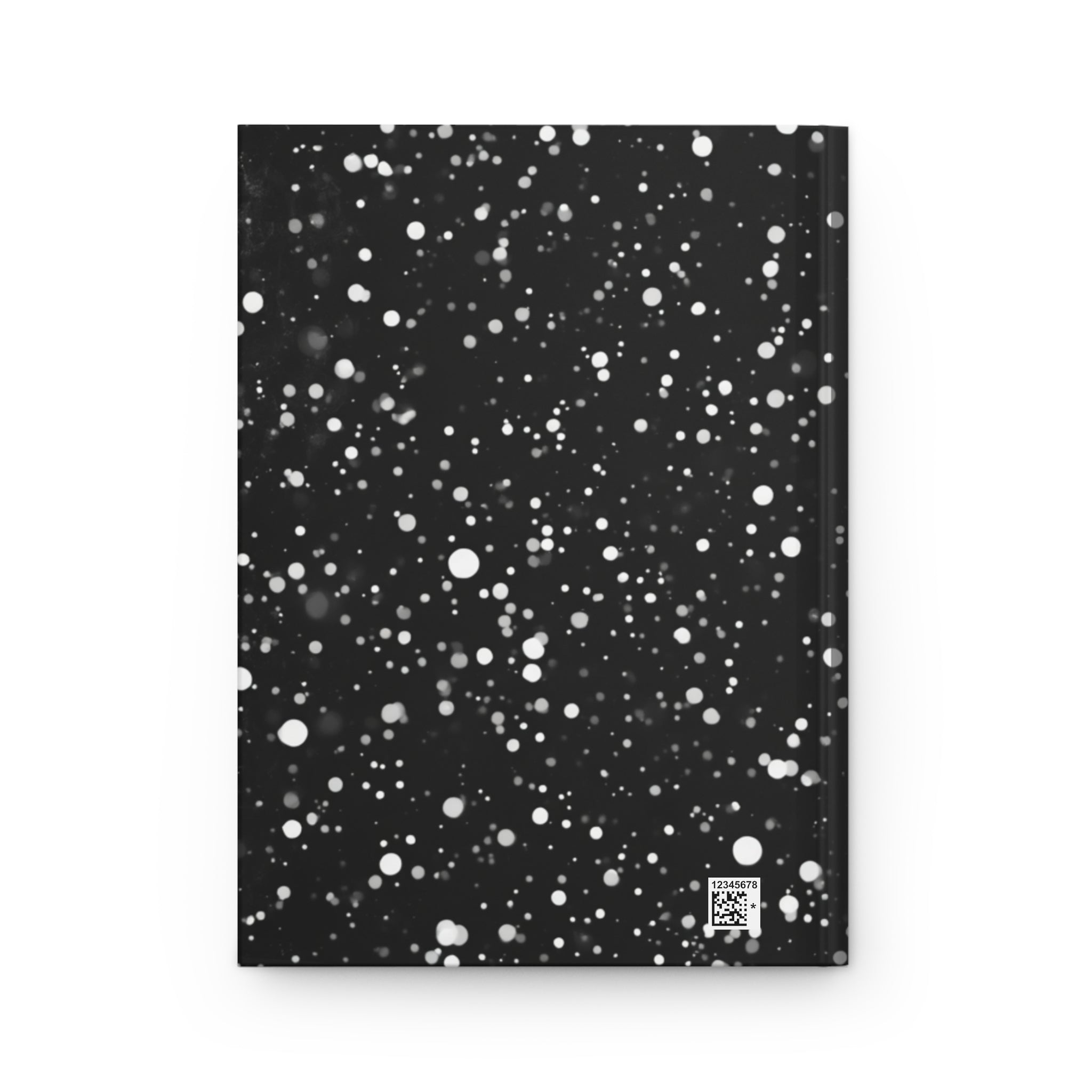 Composition Book Hardcover Journal — Black Speckled Pattern, Lined Notebook for School & Writing