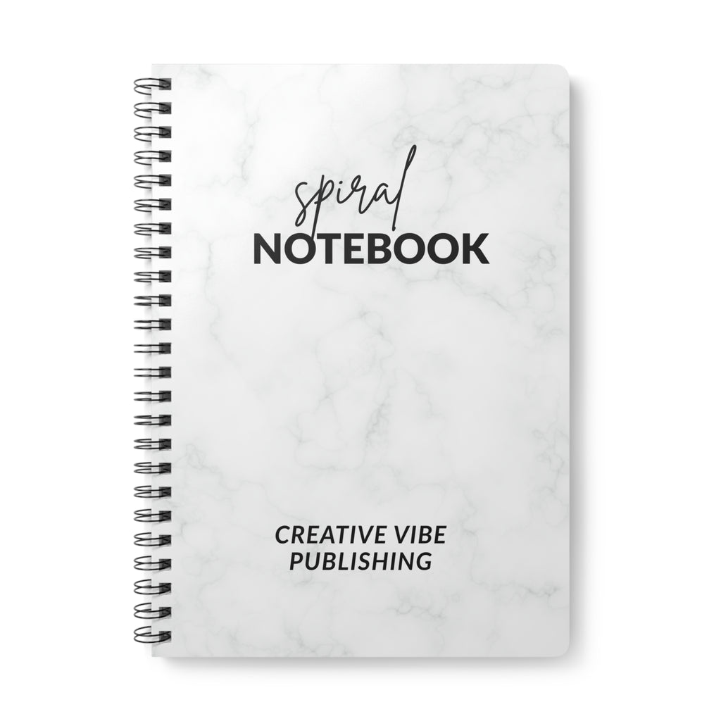 Marble Spiral Notebook — 'Spiral Notebook' Cover, A5 Wirobound Journal