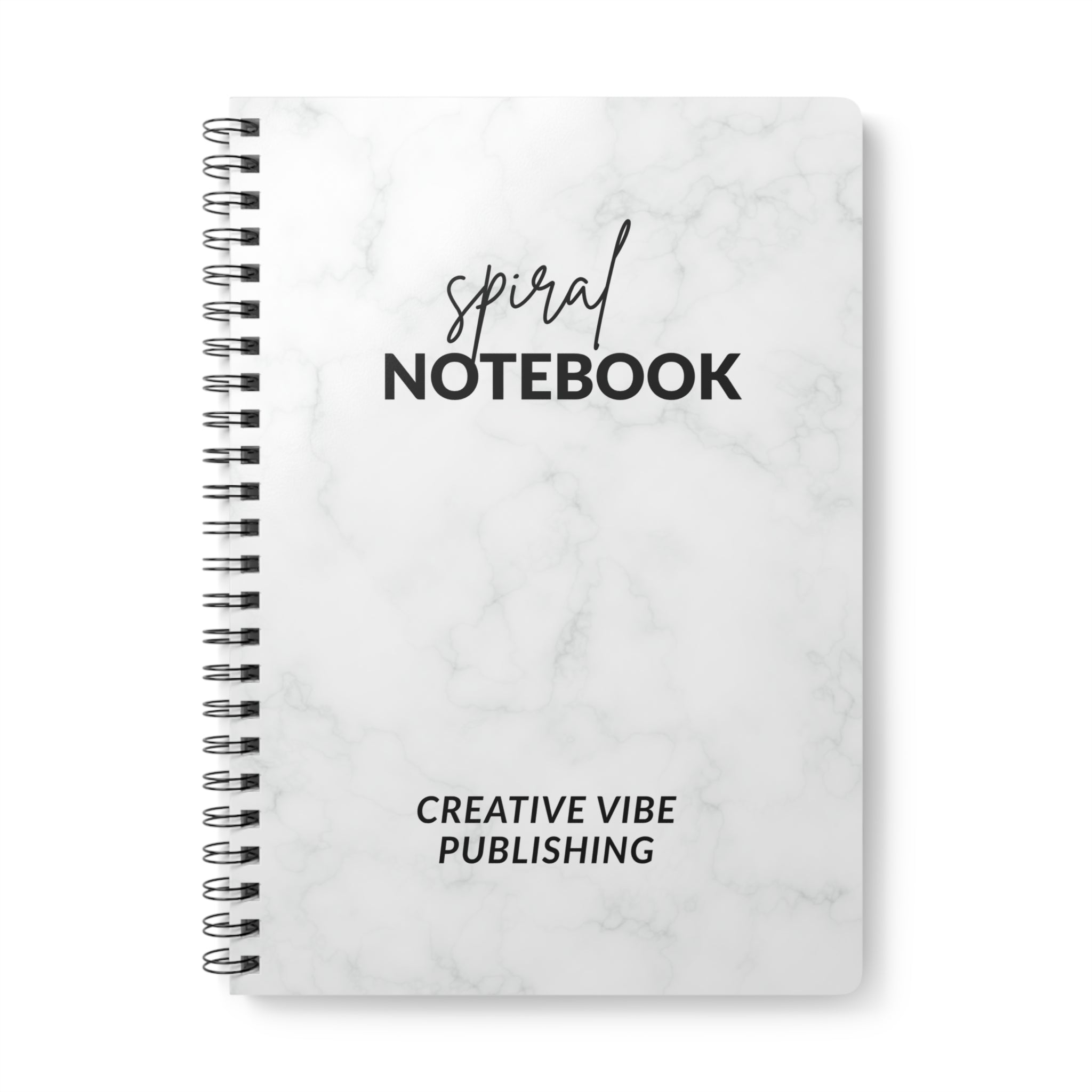 Marble Spiral Notebook — 'Spiral Notebook' Cover, A5 Wirobound Journal