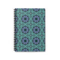 Teal Floral Kaleidoscope Spiral Notebook — Ruled Journal for Notes & Planning
