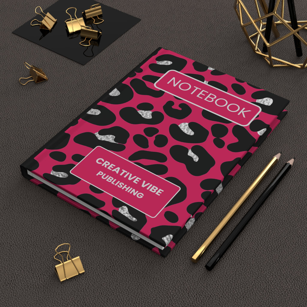 Pink Leopard Notebook Hardcover Journal — "Creative Vibe Publishing"