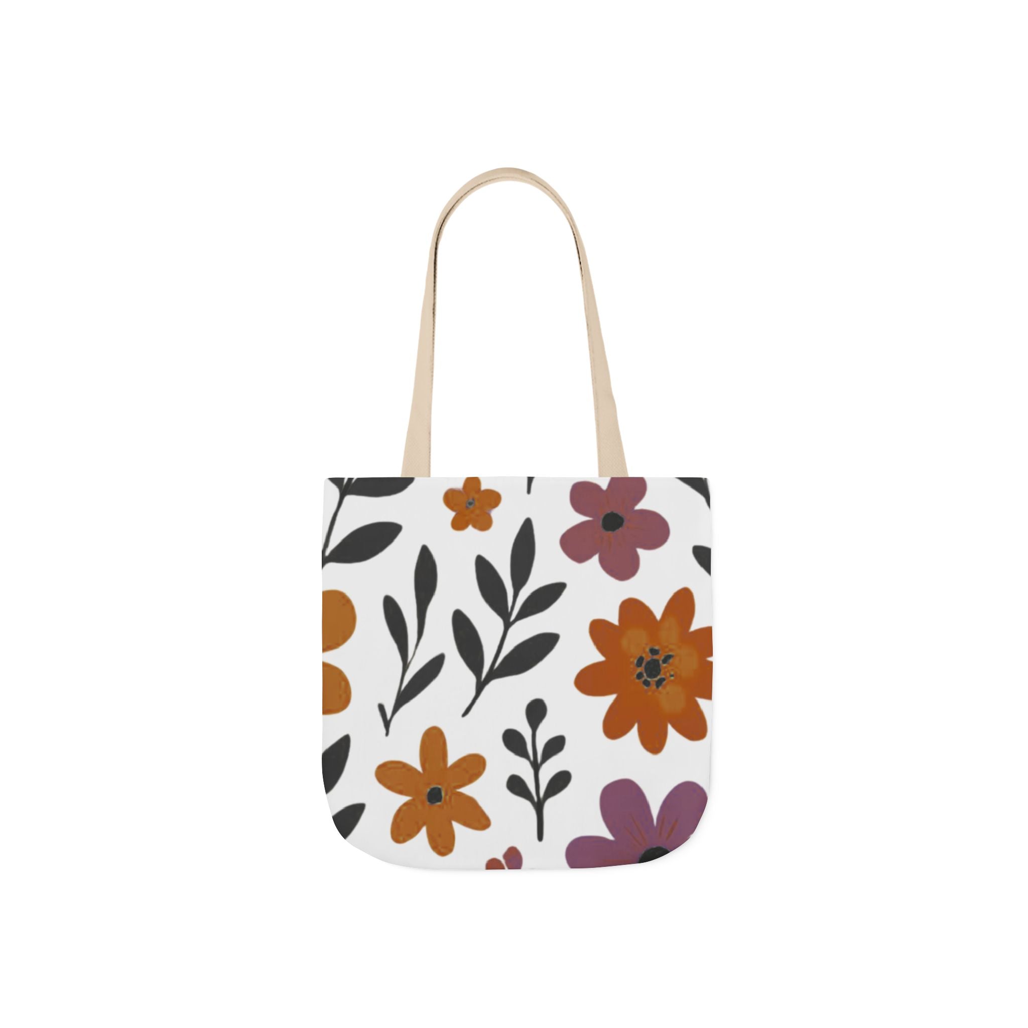 Floral Canvas Tote Bag — Autumn Wildflower Print