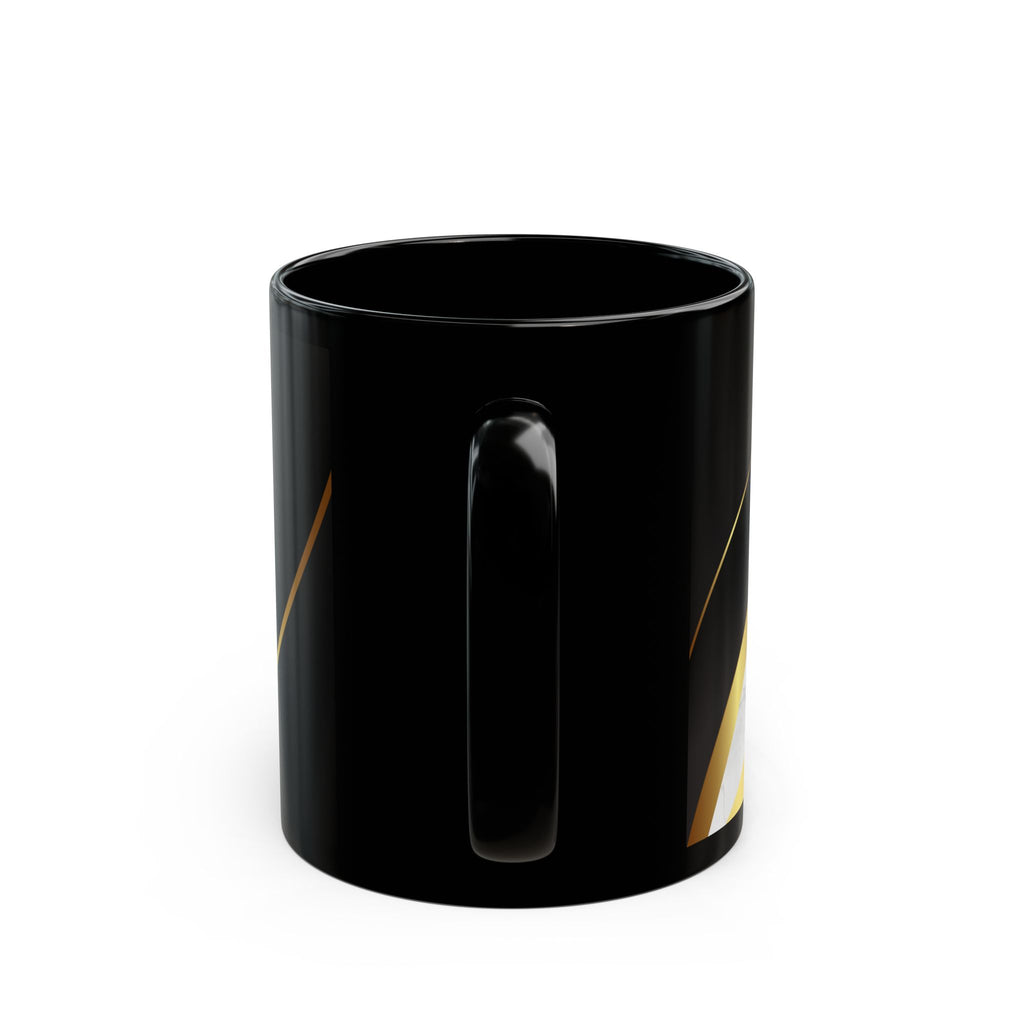 Black Marble & Gold Accent Mug — Elegant Ceramic Coffee Cup (11oz/15oz)
