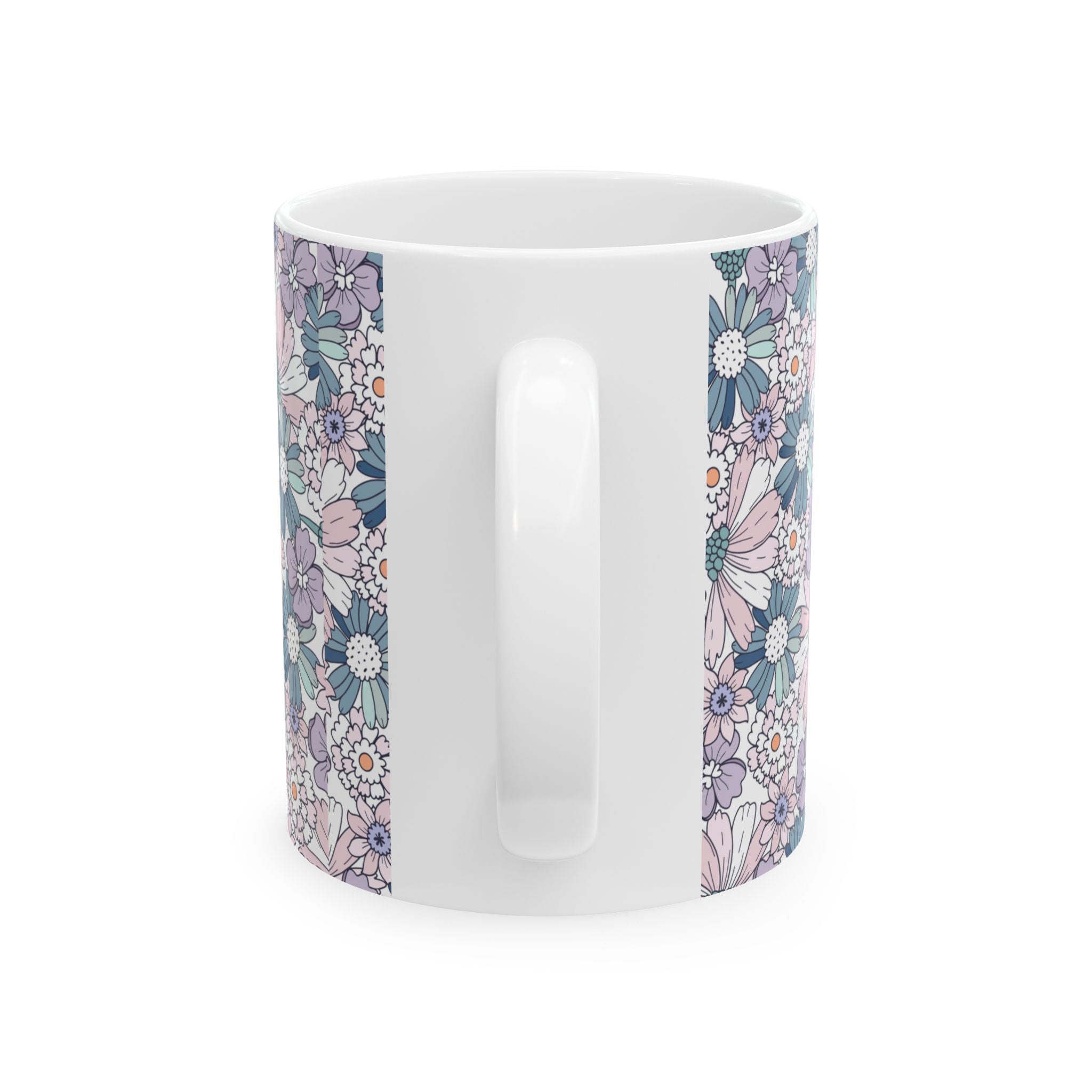 Floral Pattern Ceramic Mug – Pastel Ditsy Flowers, 11oz & 15oz