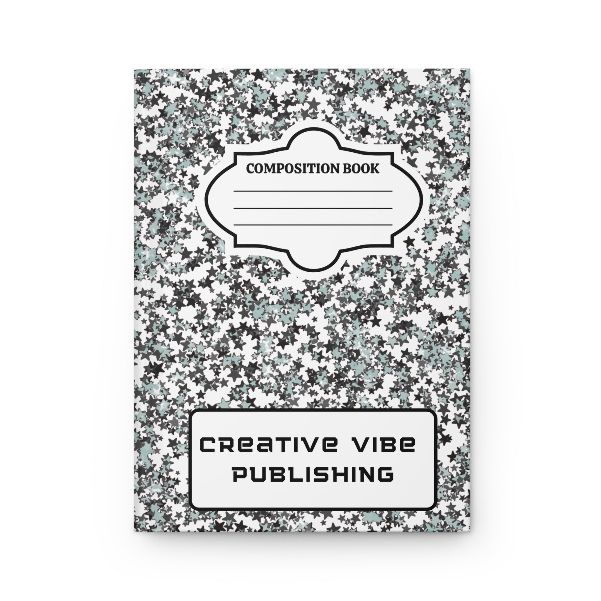 Composition-Style Hardcover Journal — 'Creative Vibe Publishing' Notebook (Matte)