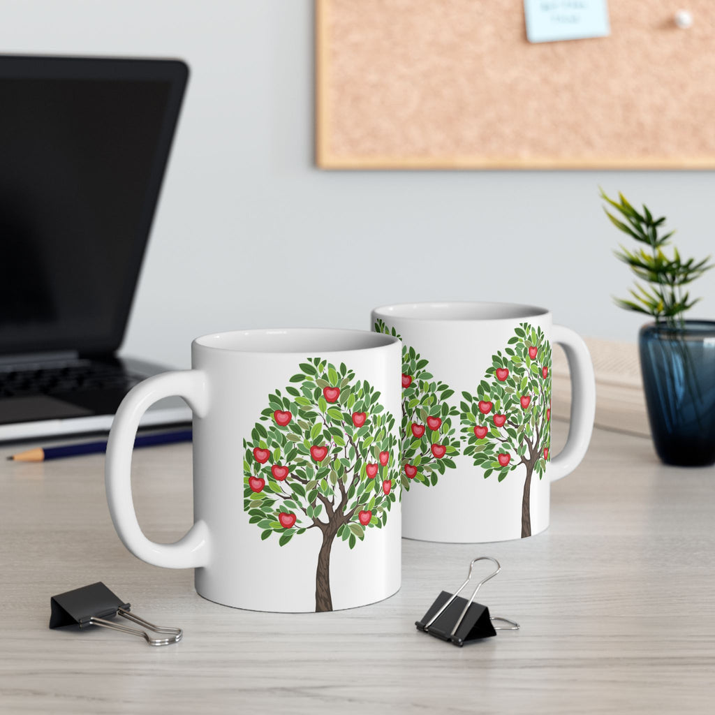 Apple Tree Ceramic Mug — Fruit Tree Coffee Cup (11oz & 15oz)