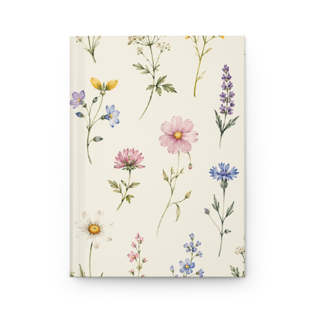 Hardcover Journal — Wildflower Botanical Notebook (Matte)